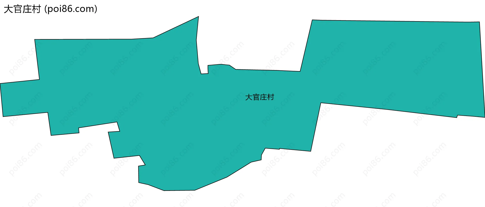 大官庄村边界地图