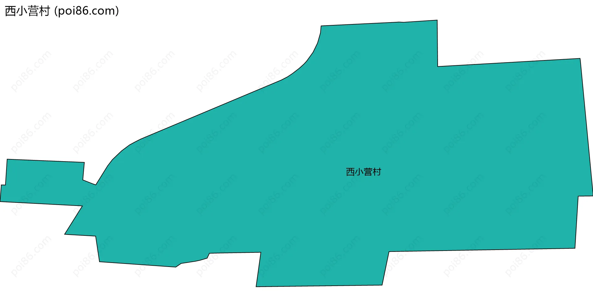 西小营村边界地图