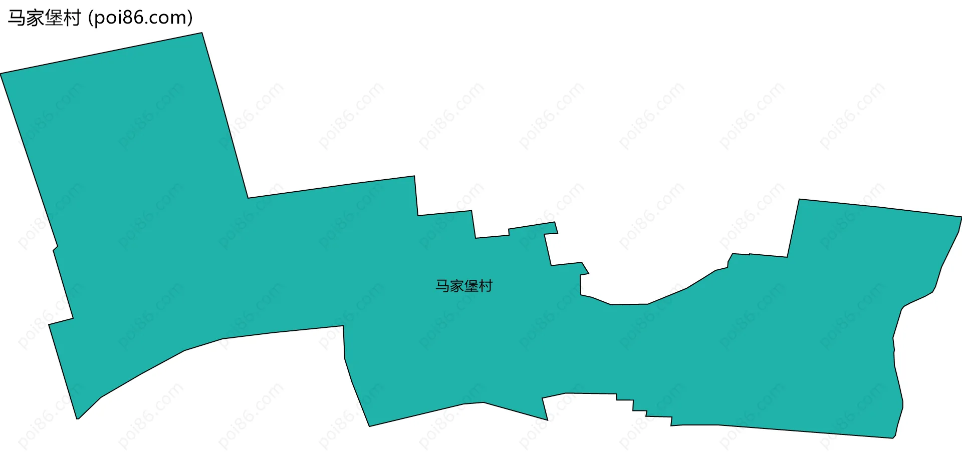 马家堡村边界地图