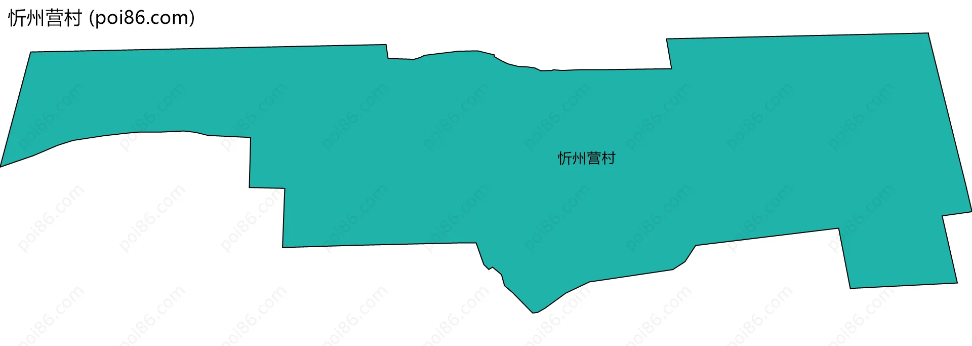 忻州营村边界地图