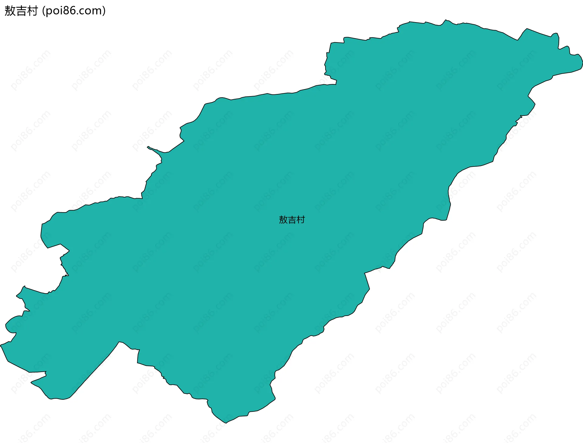 敖吉村边界地图