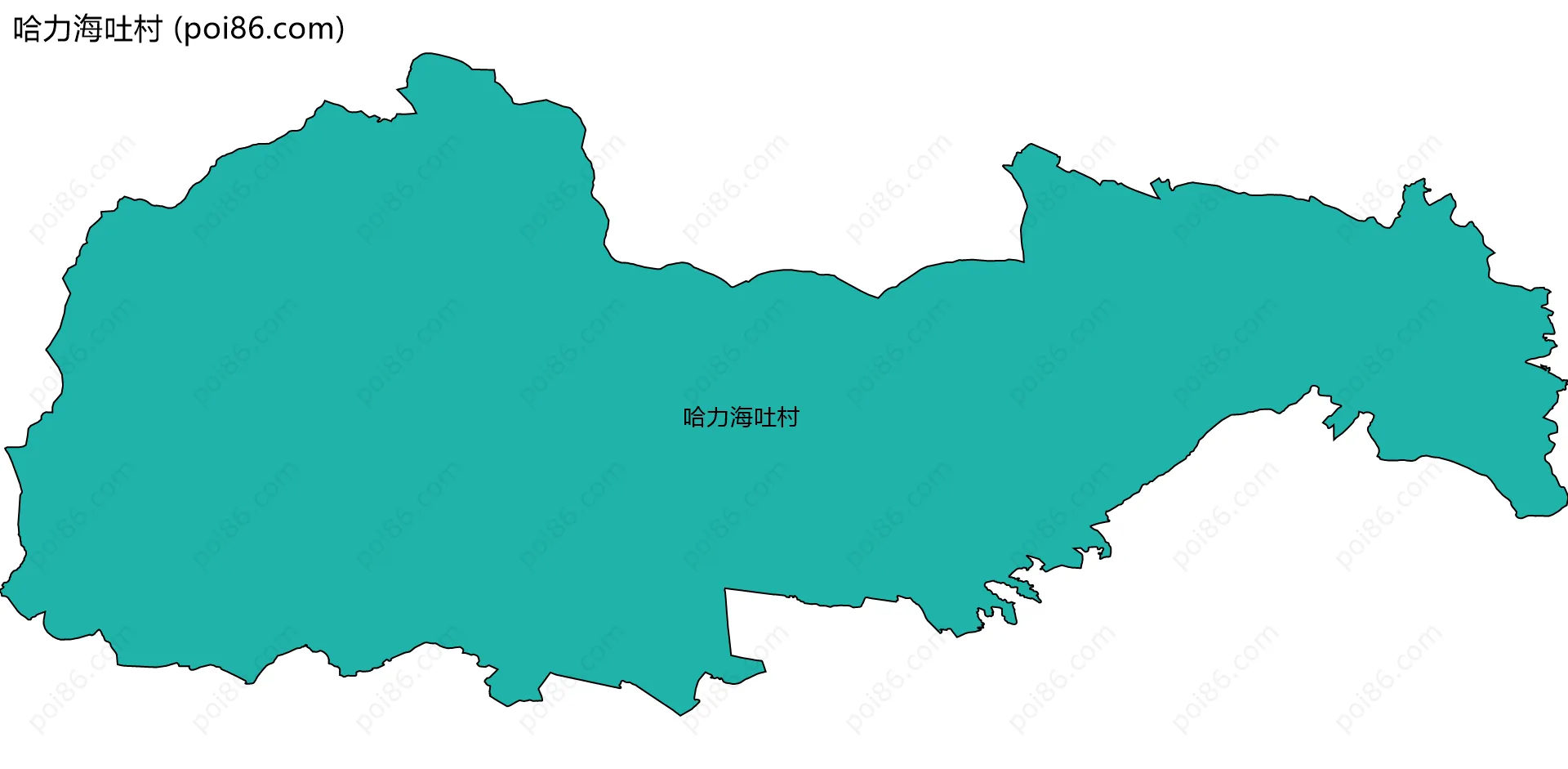 哈力海吐村边界地图