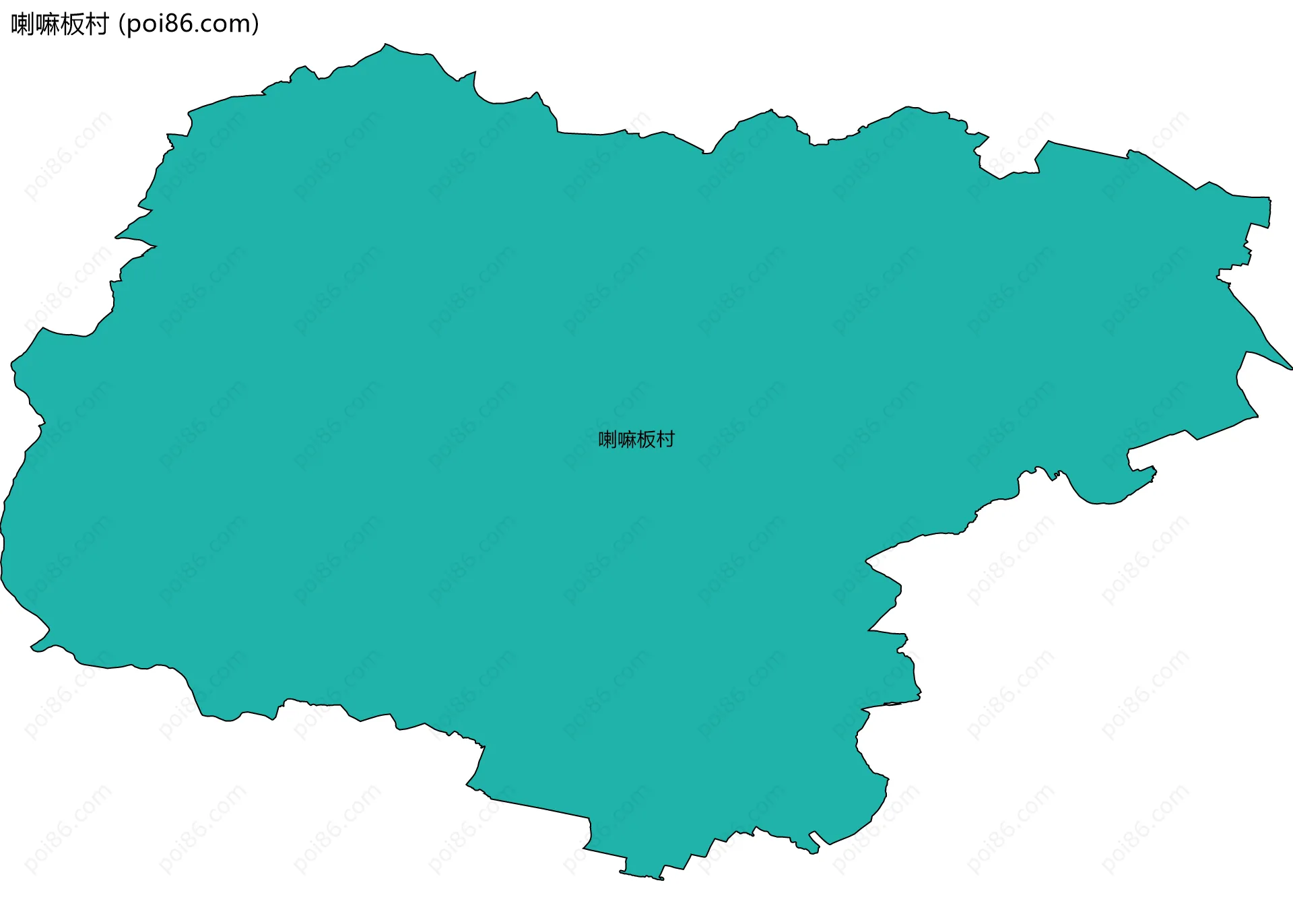 喇嘛板村边界地图