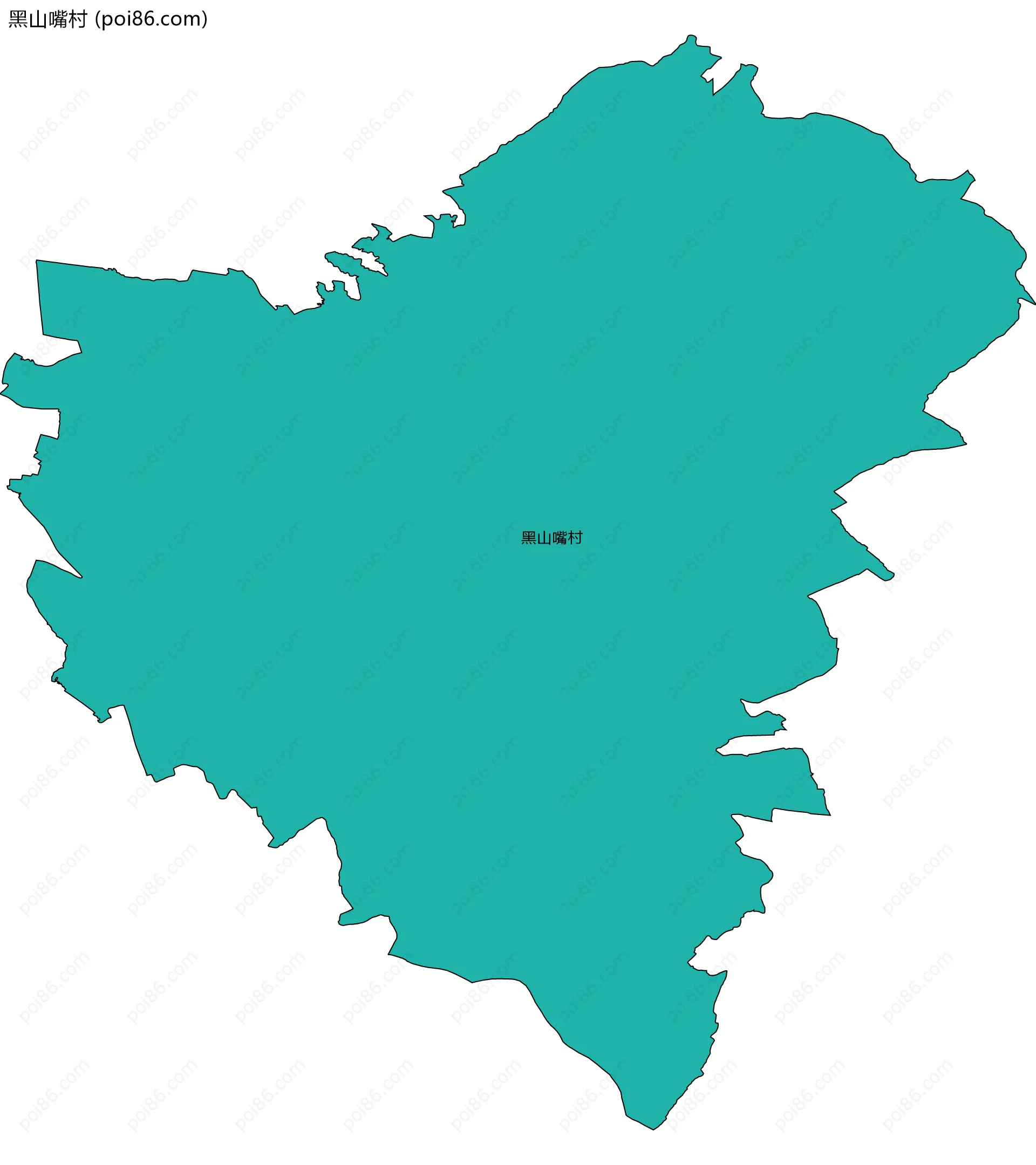 黑山嘴村边界地图