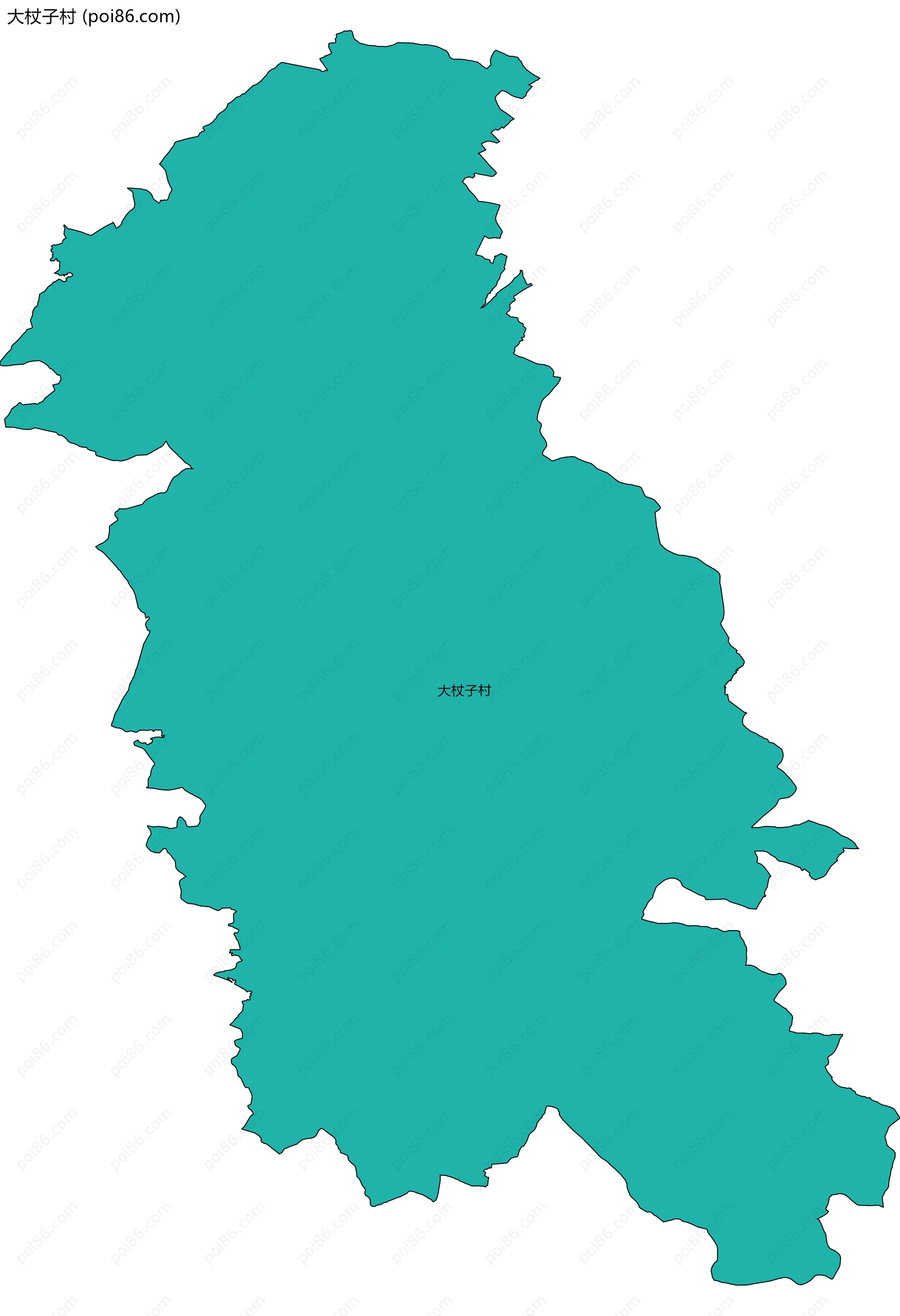 大杖子村边界地图