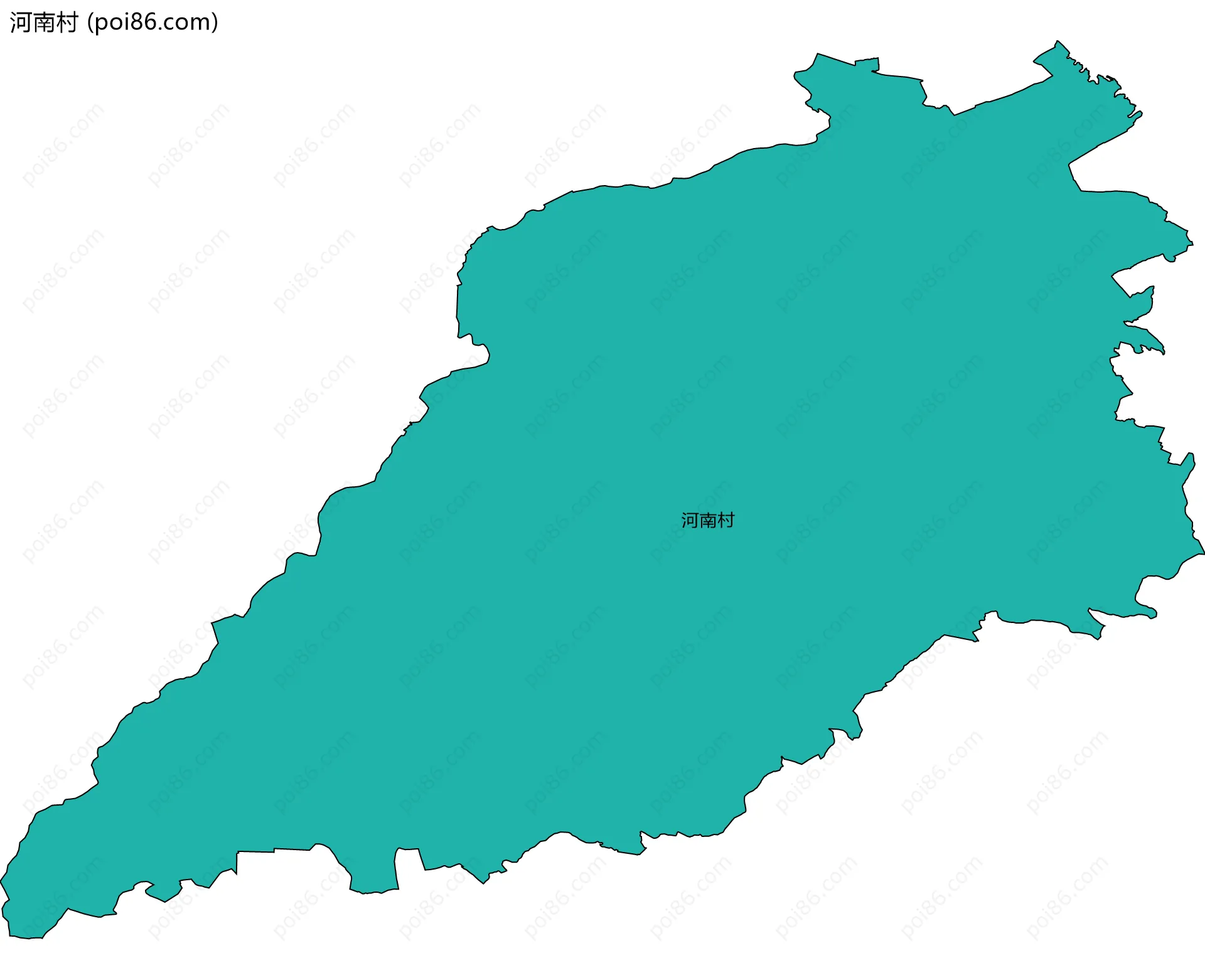 河南村边界地图