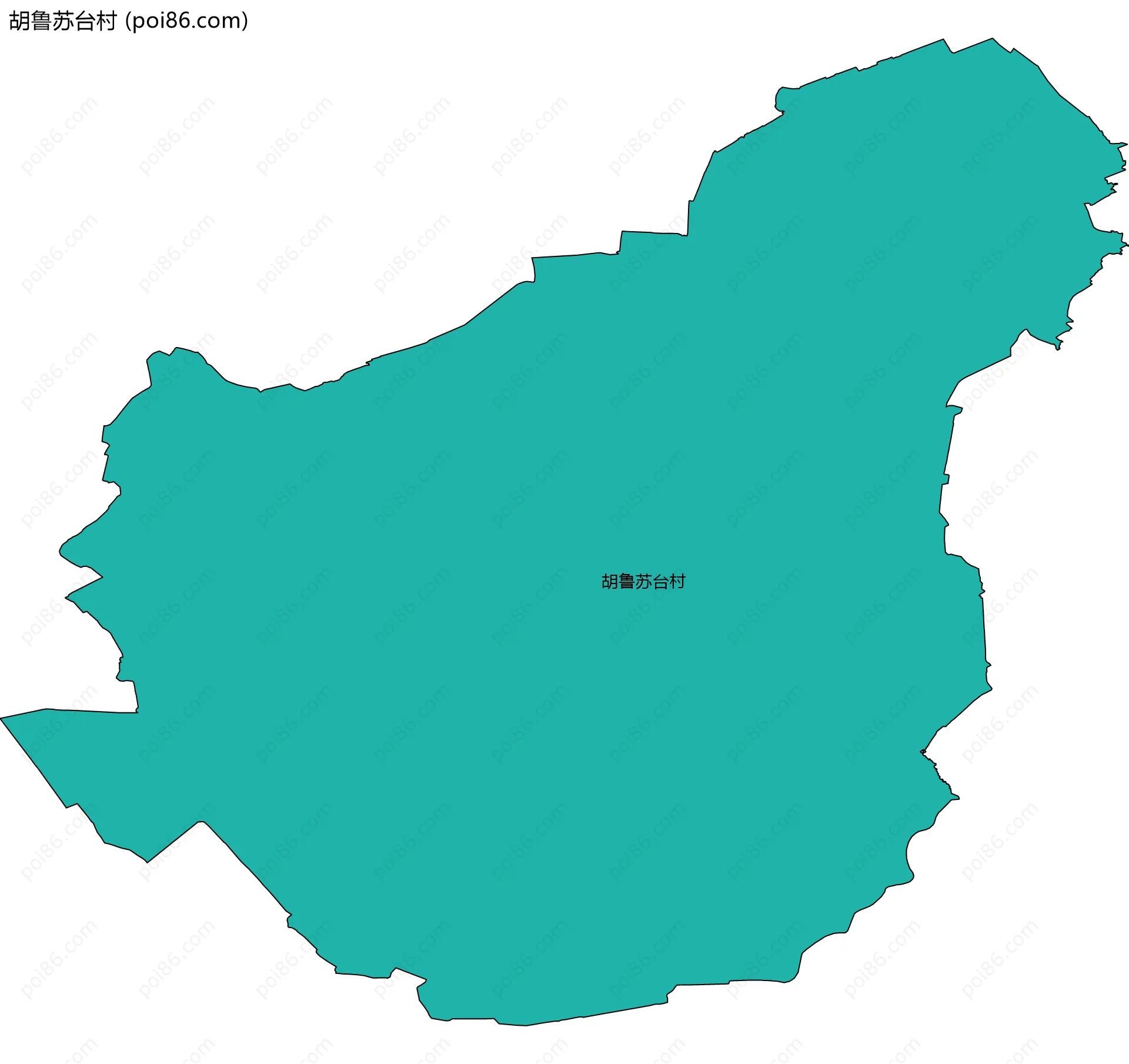 胡鲁苏台村边界地图