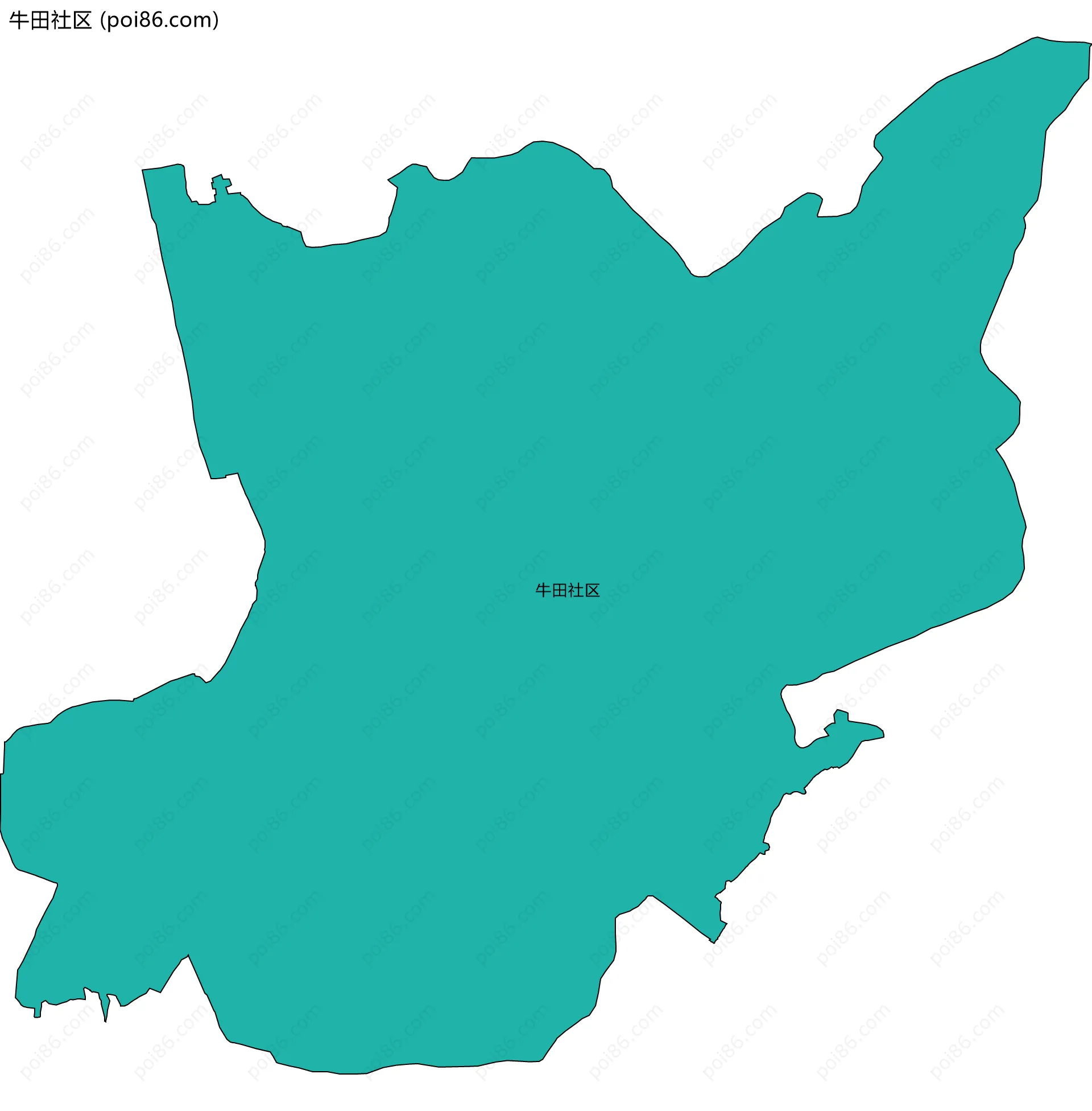 牛田社区边界地图