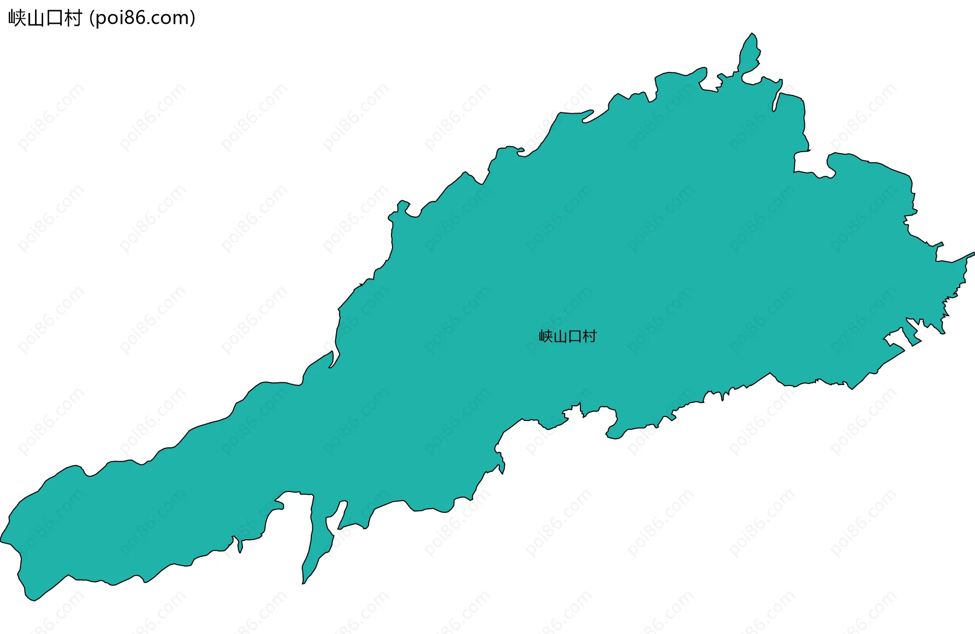 峡山口村边界地图