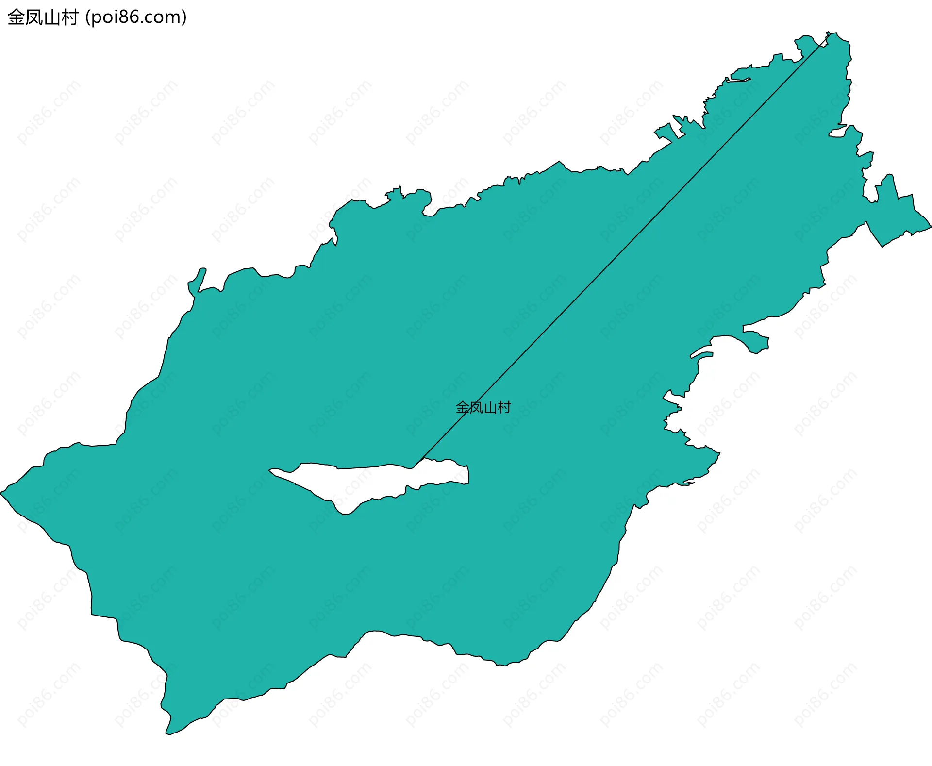 金凤山村边界地图