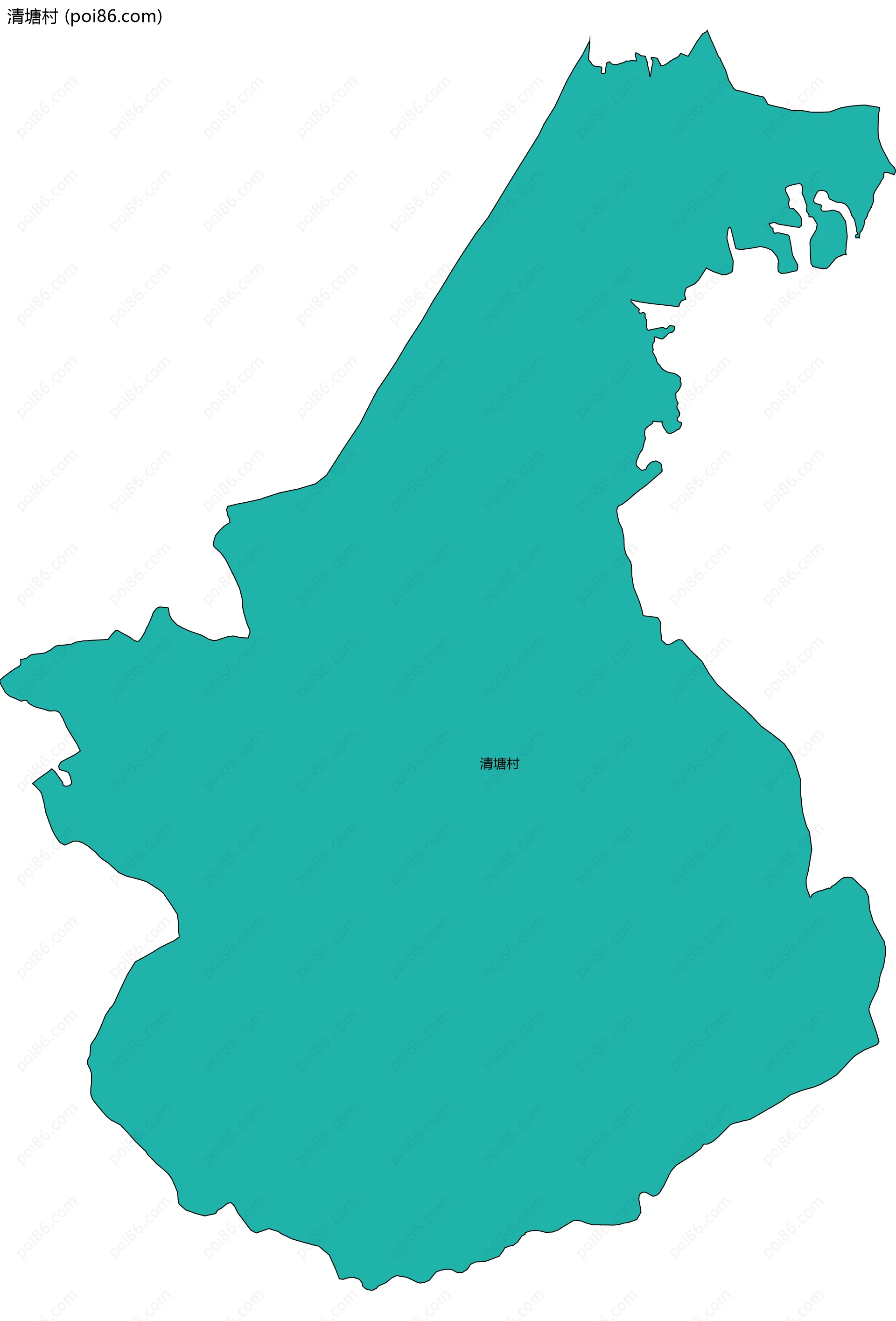 清塘村边界地图