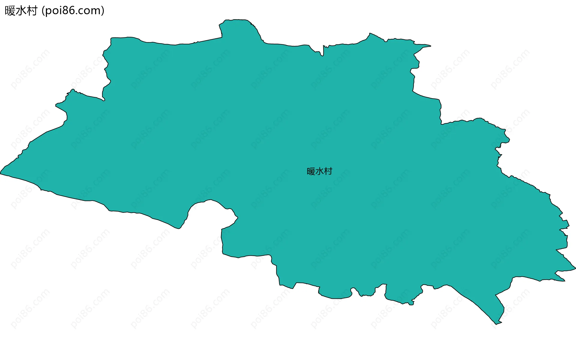 暖水村边界地图