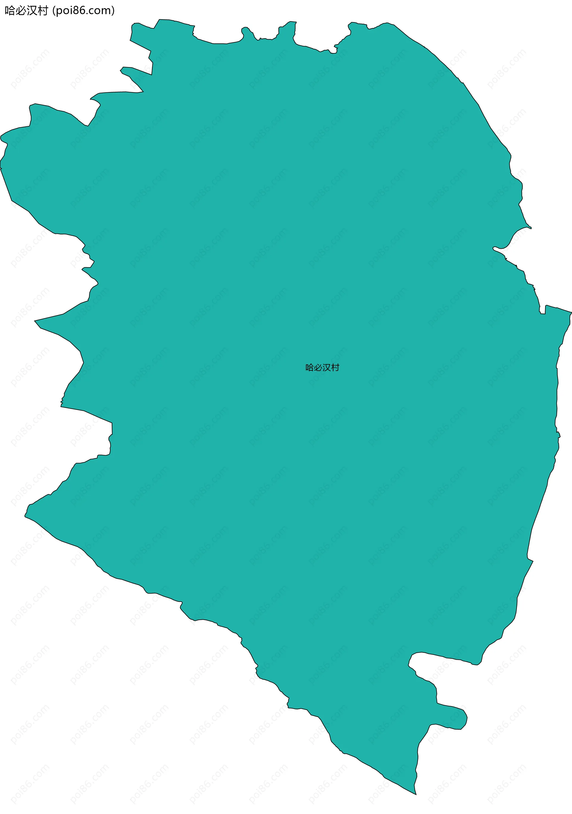 哈必汉村边界地图