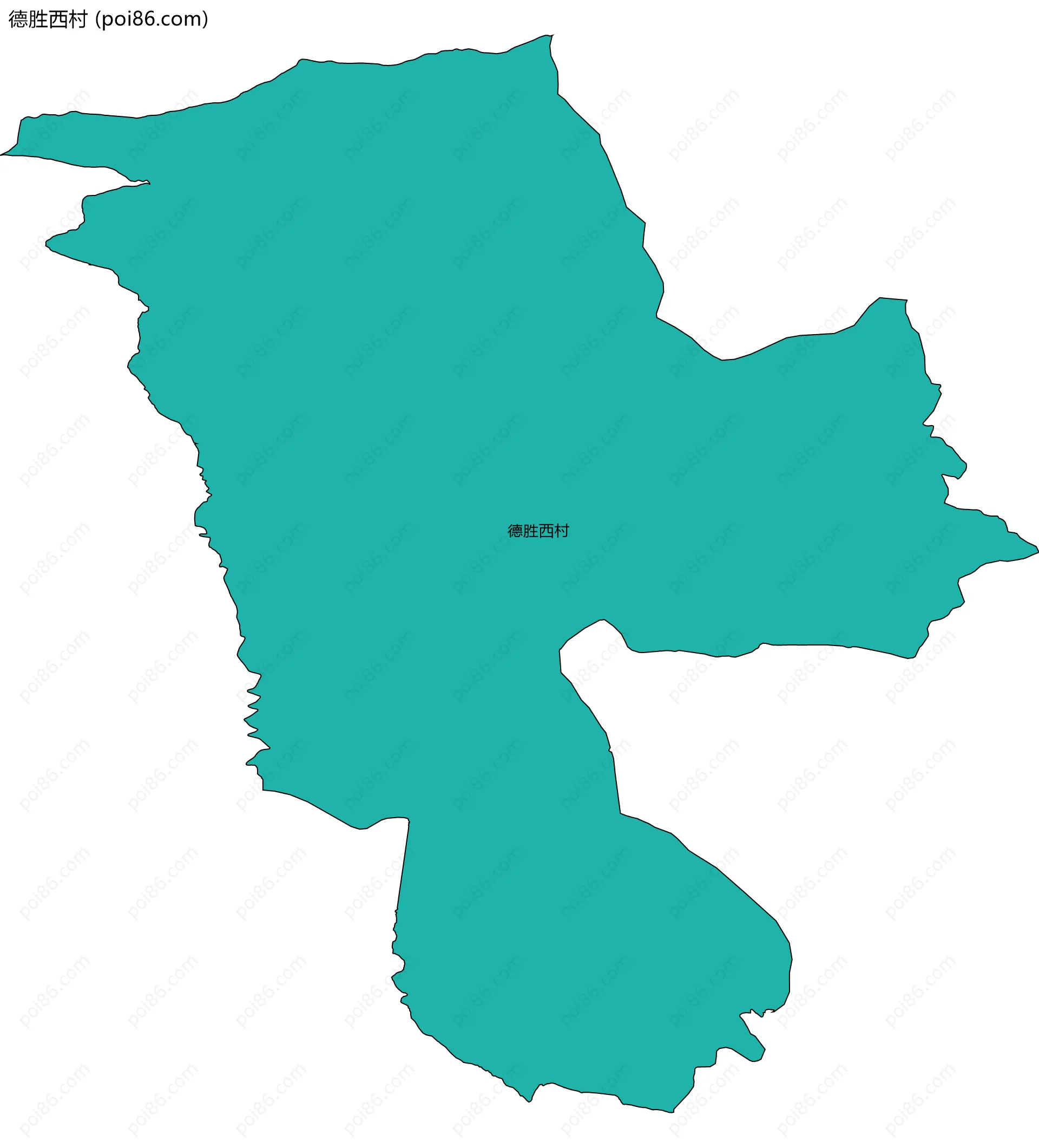 德胜西村边界地图