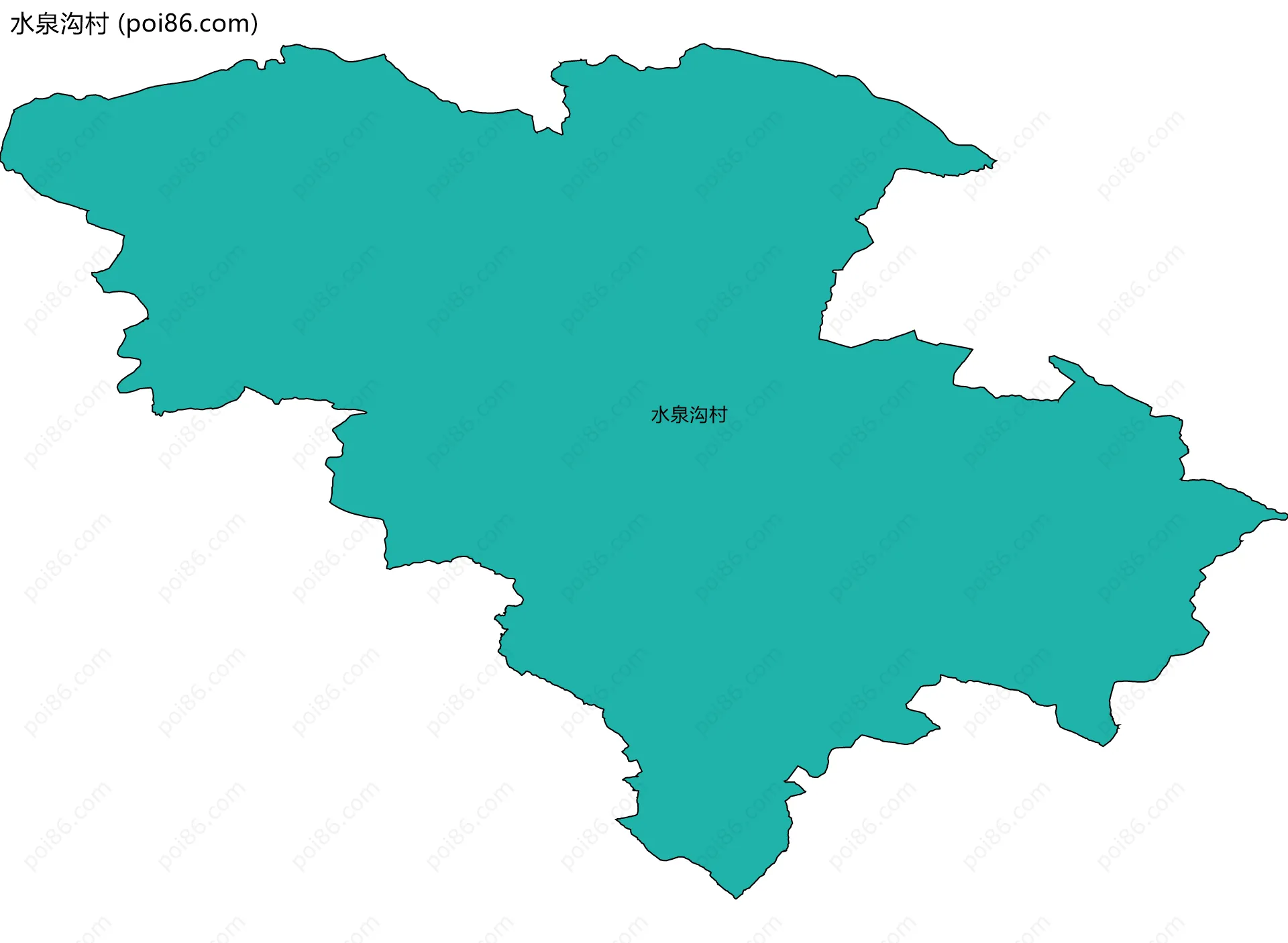 水泉沟村边界地图