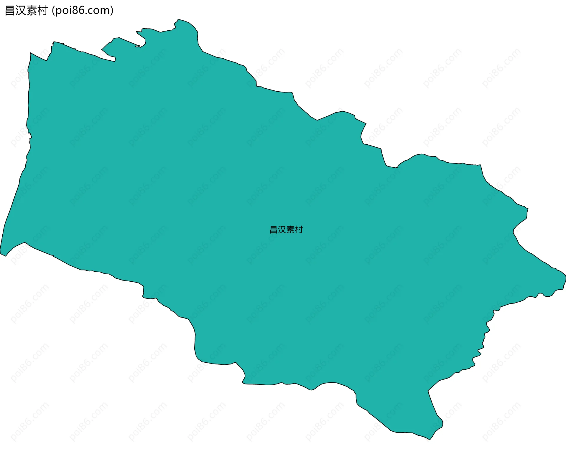 昌汉素村边界地图