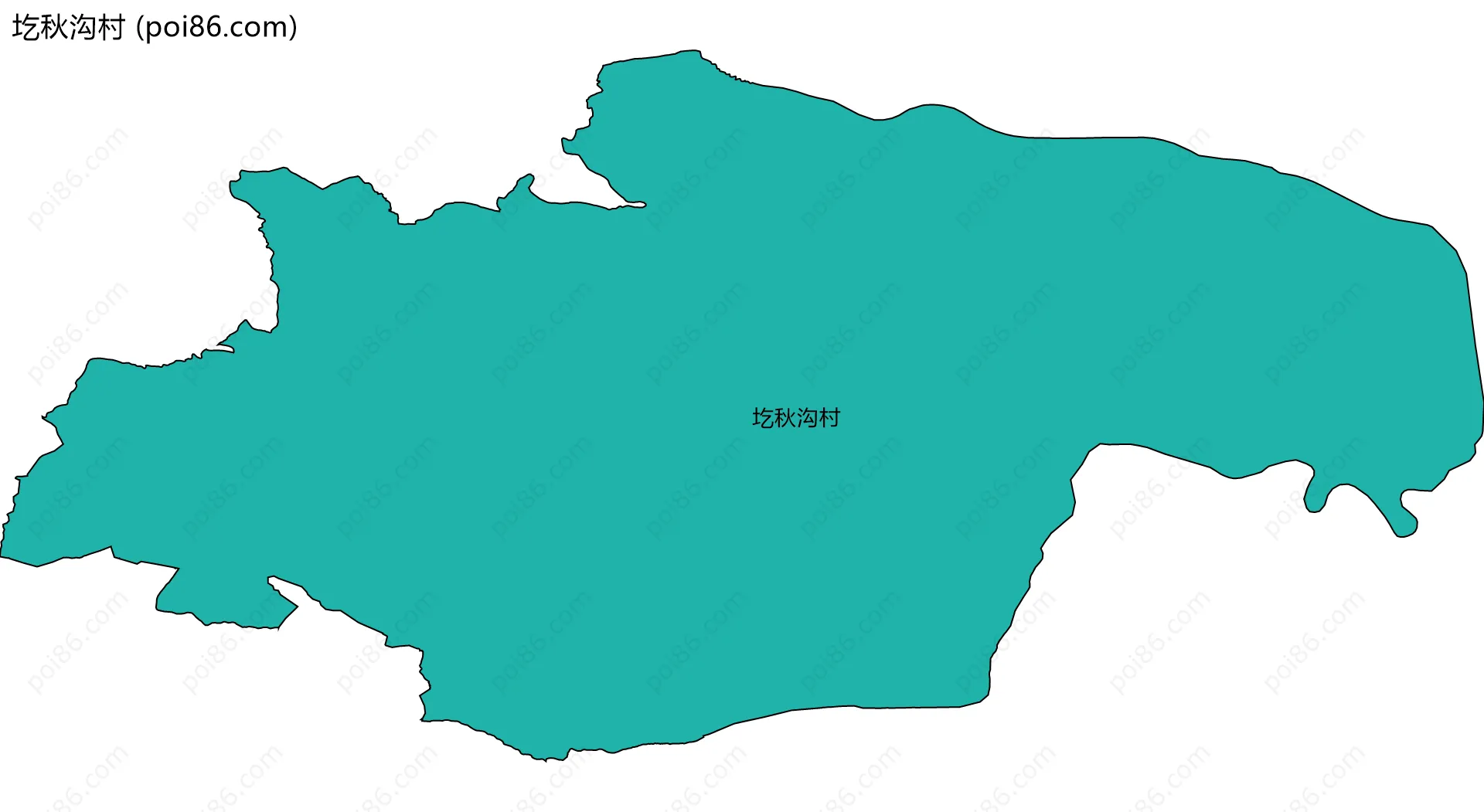 圪秋沟村边界地图