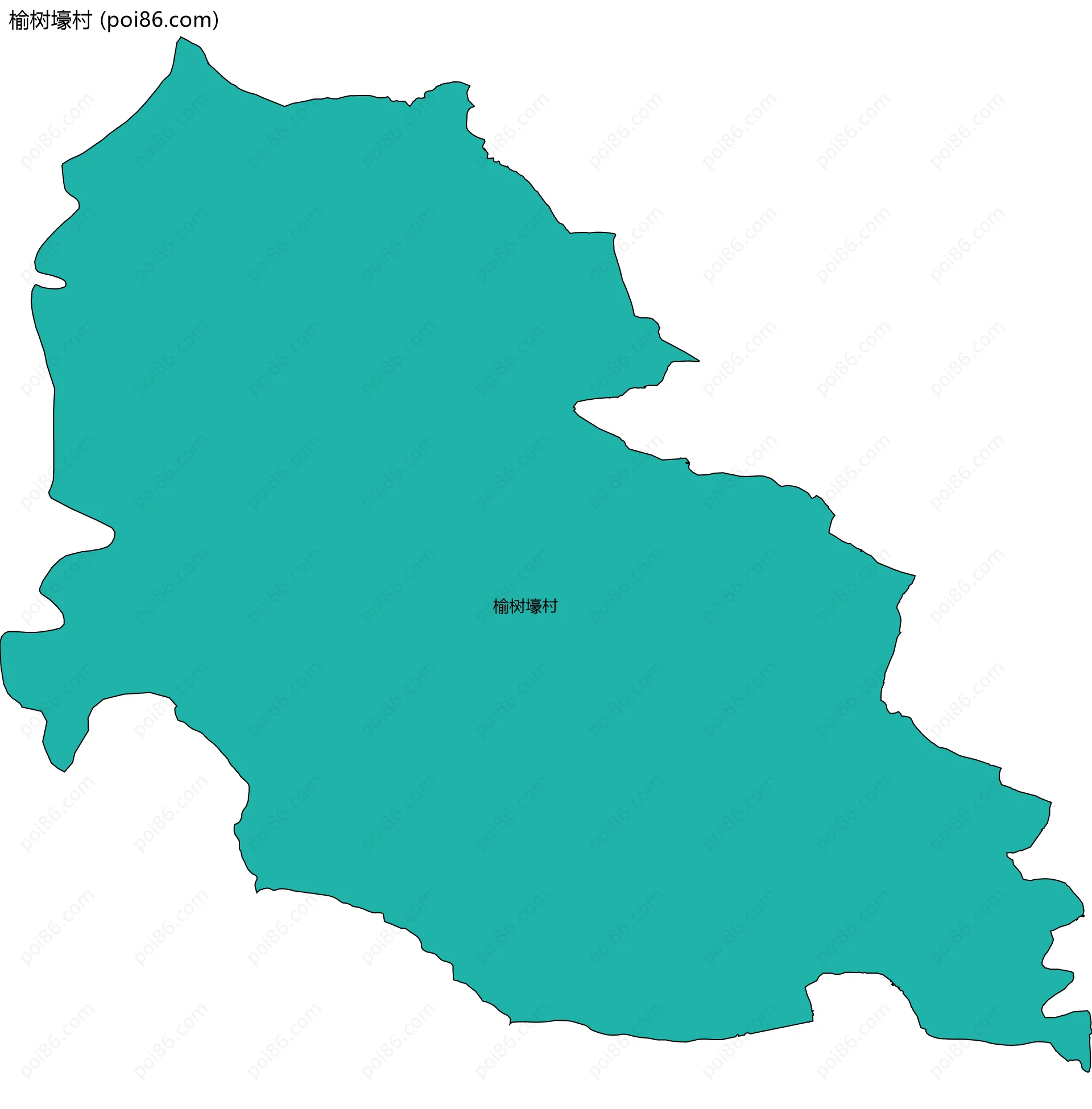 榆树壕村边界地图