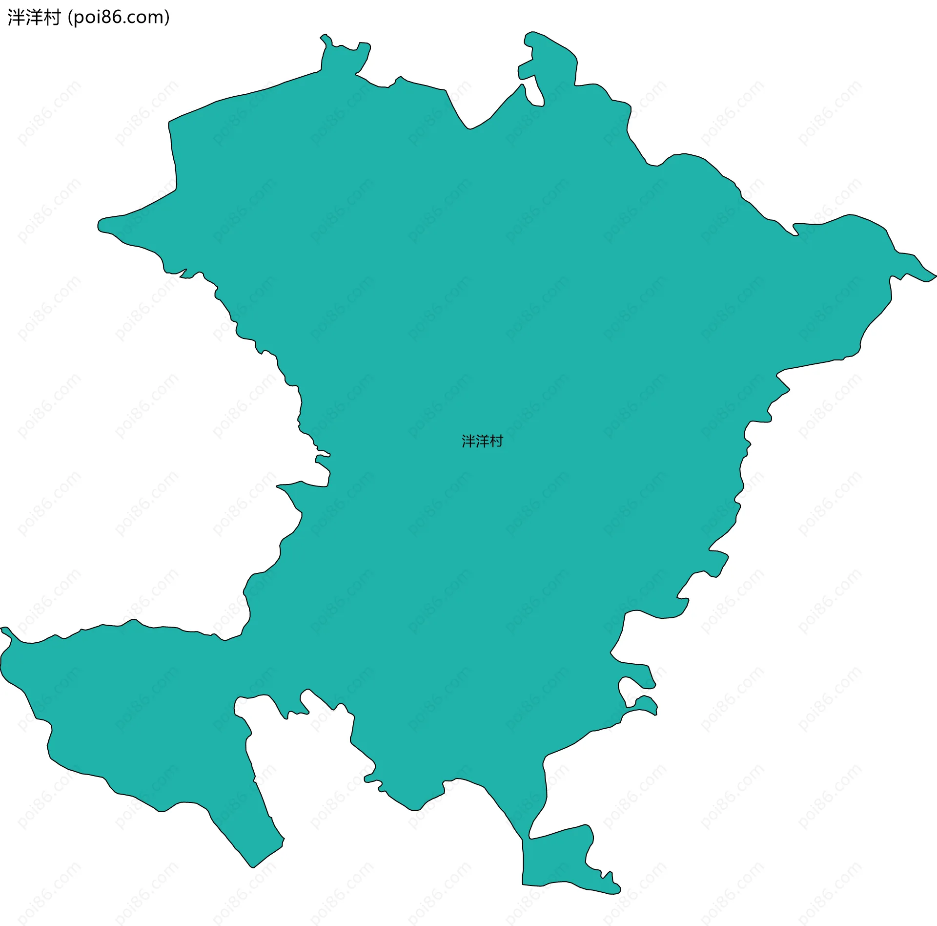 泮洋村边界地图