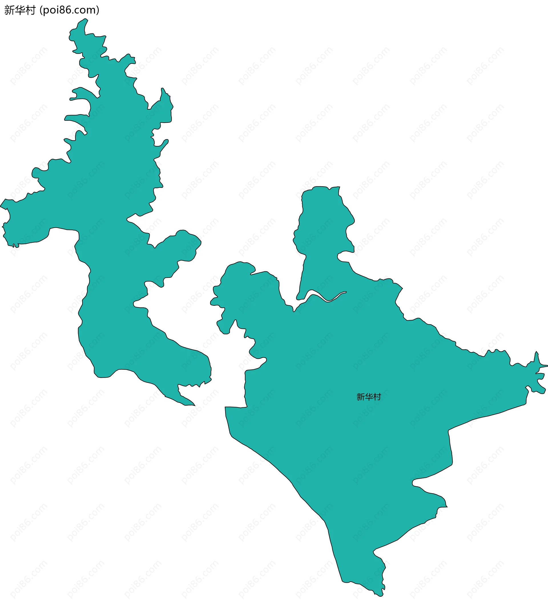 新华村边界地图