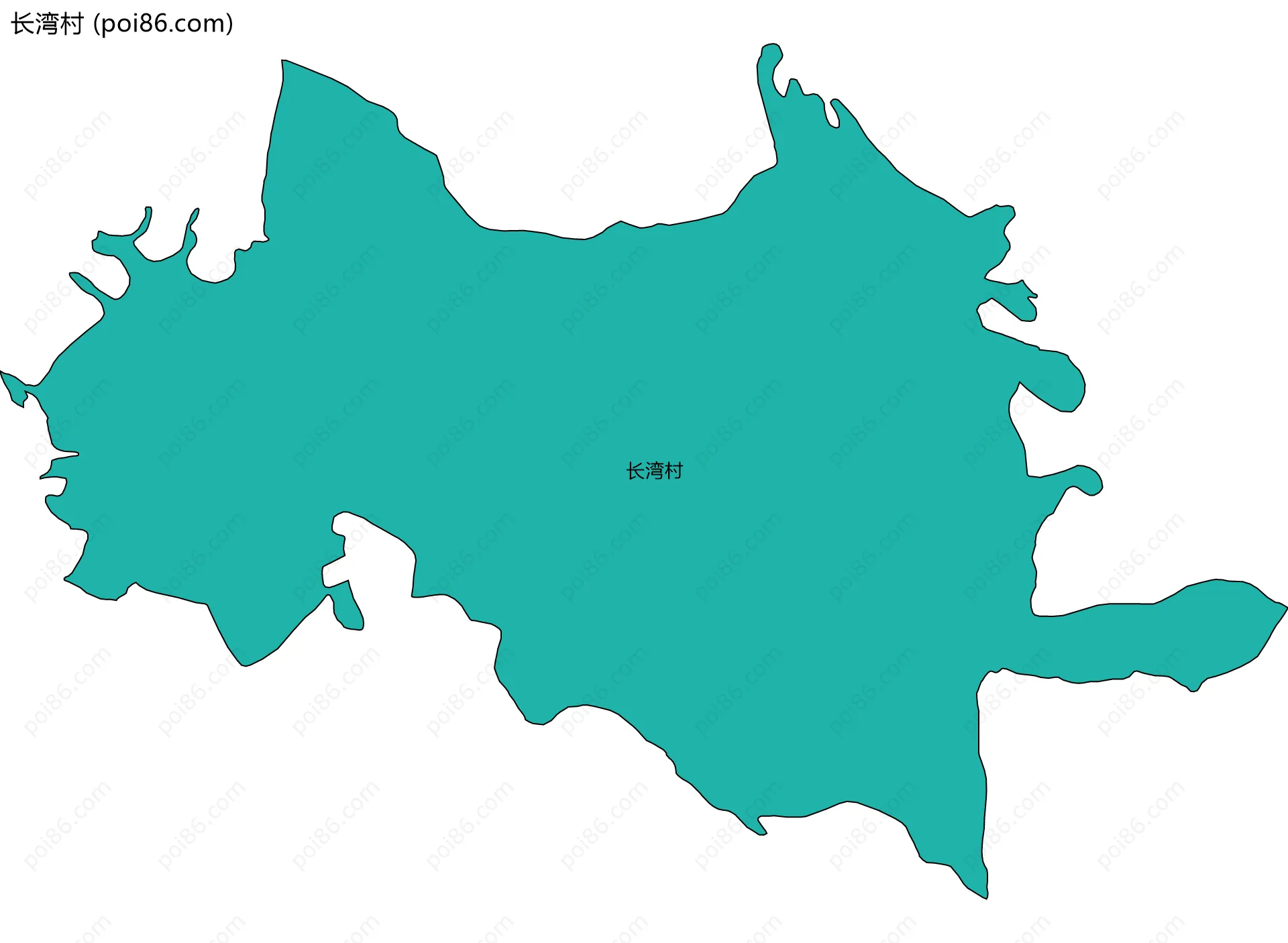 长湾村边界地图