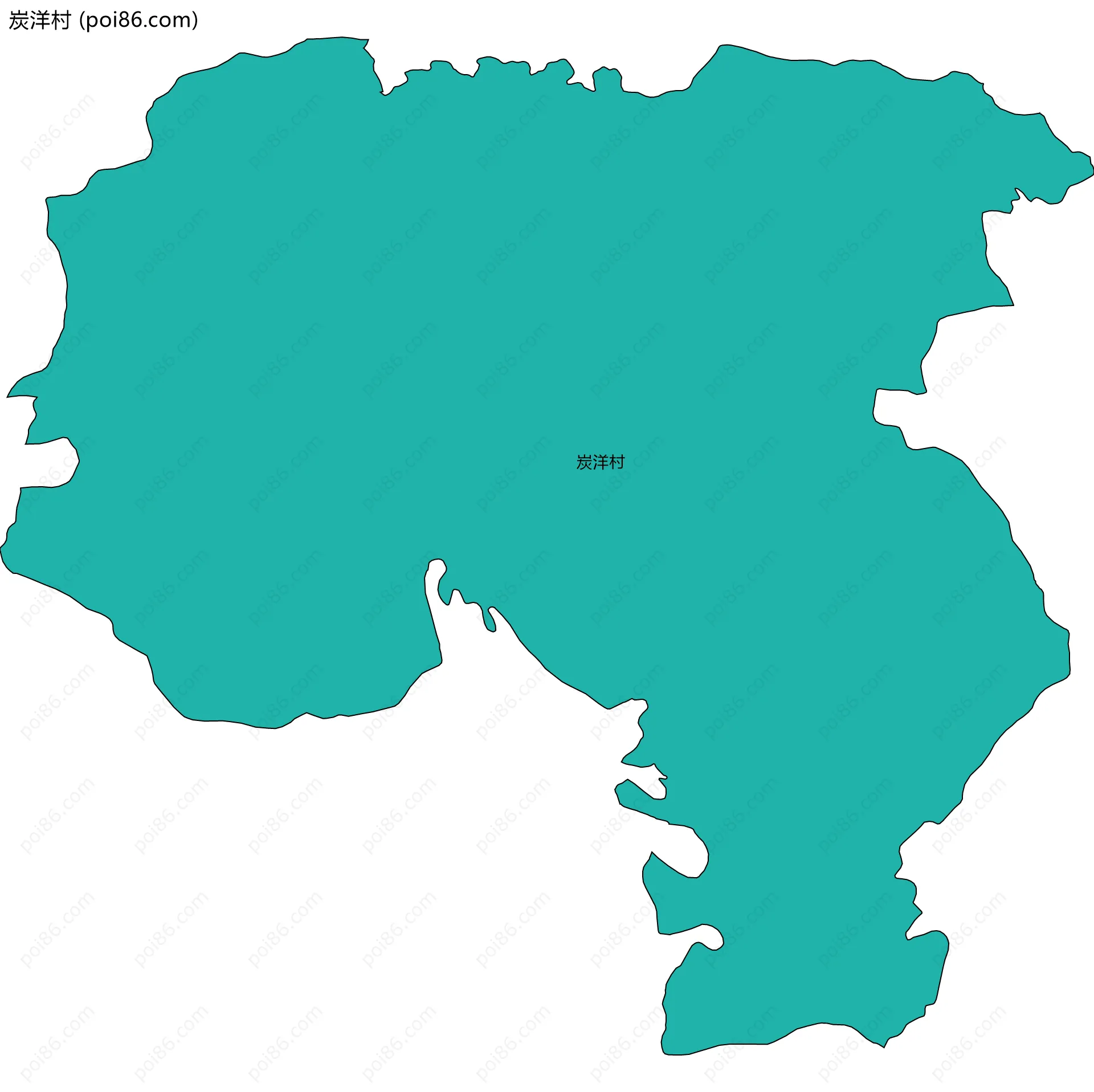 炭洋村边界地图