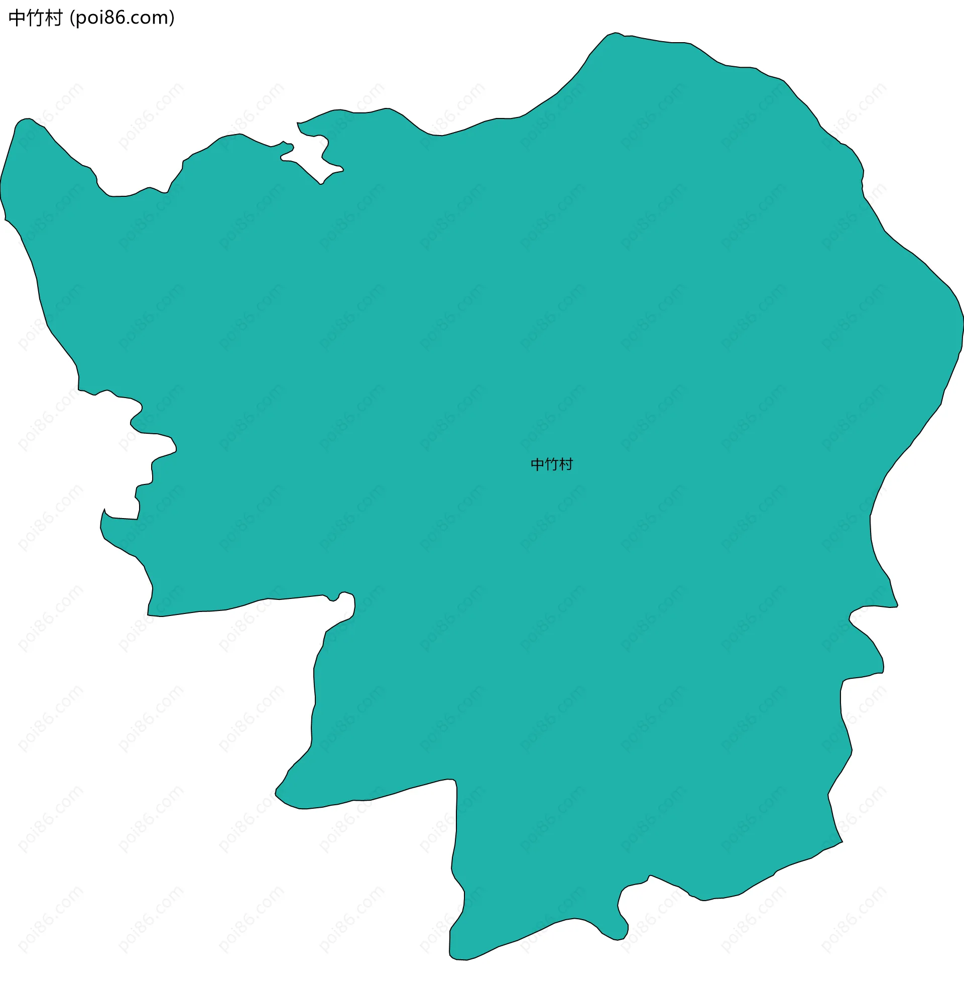 中竹村边界地图