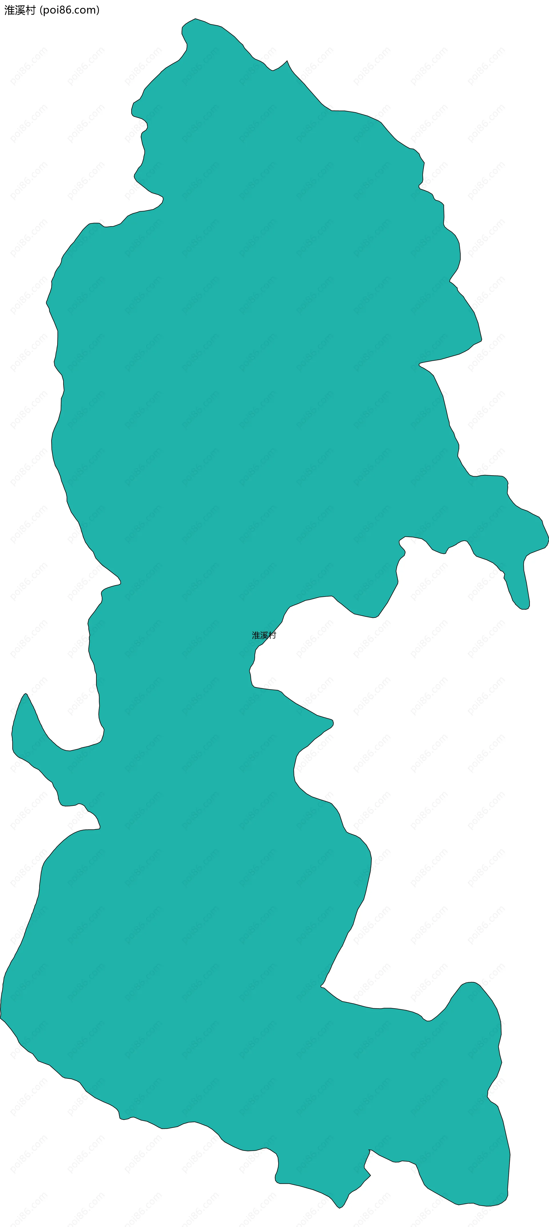 淮溪村边界地图