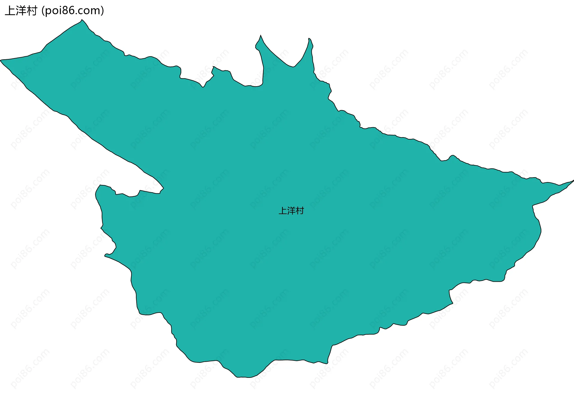 上洋村边界地图