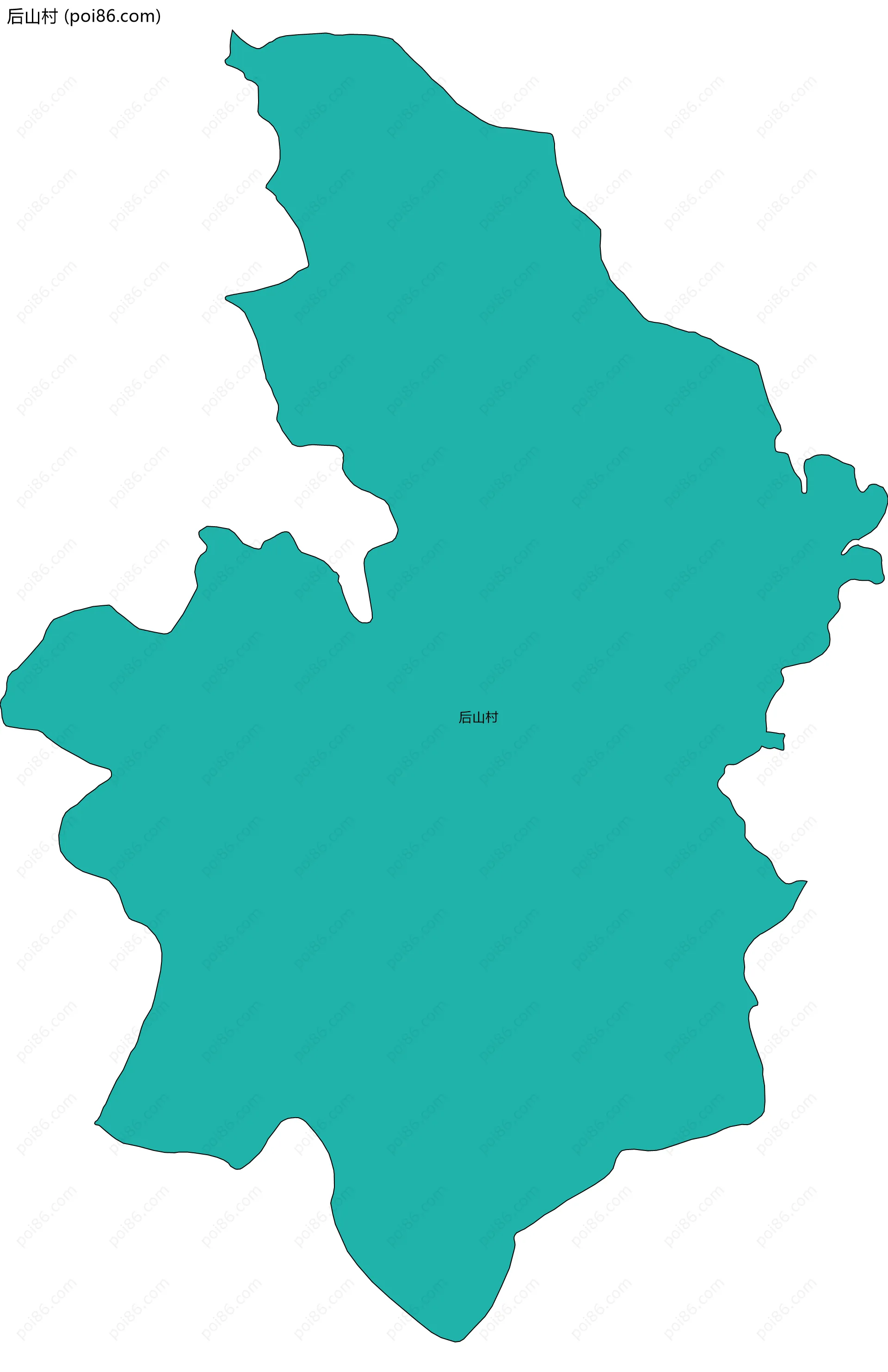 后山村边界地图