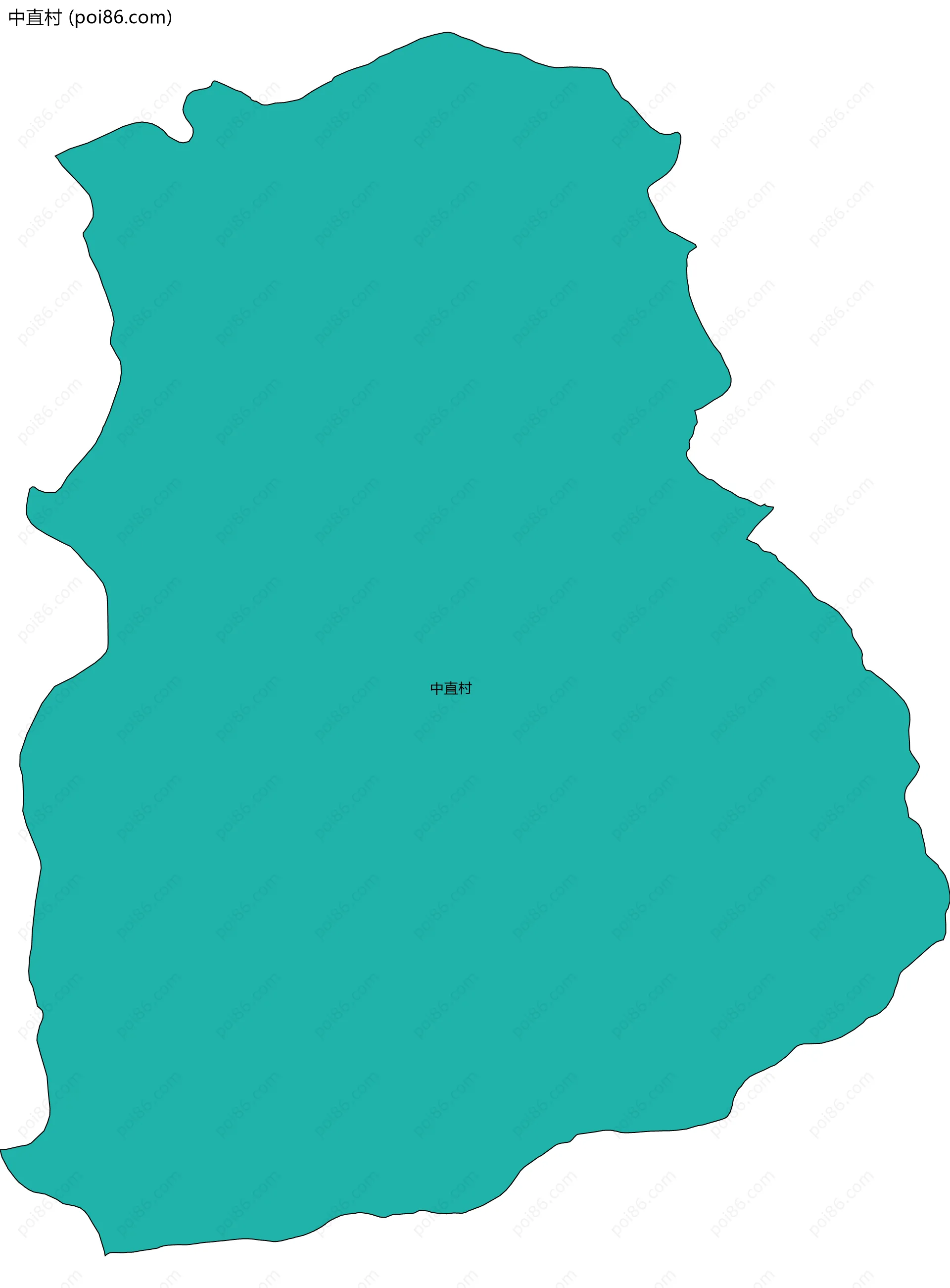 中直村边界地图