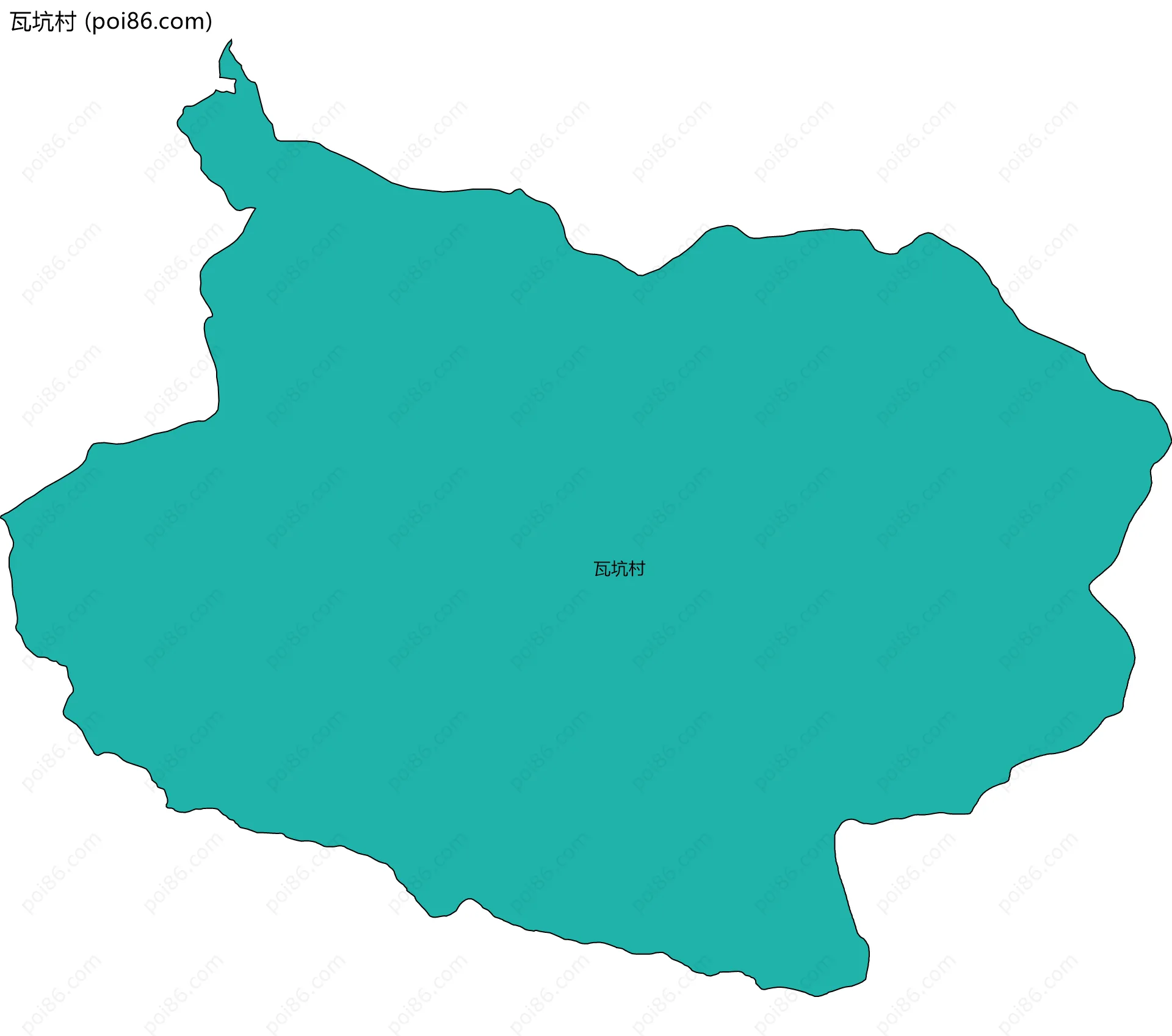 瓦坑村边界地图