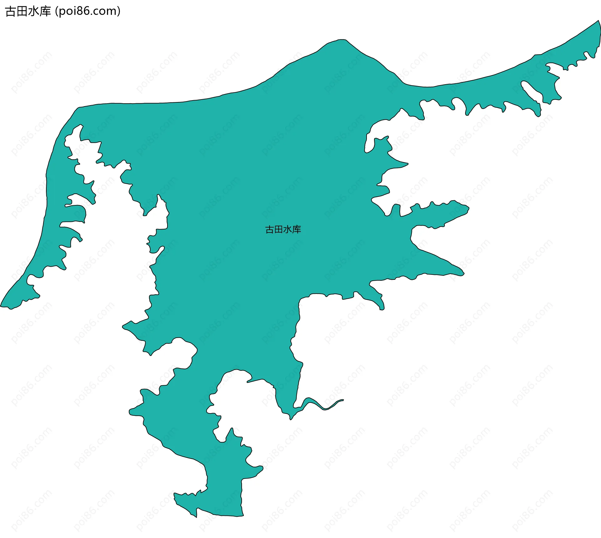 古田水库边界地图