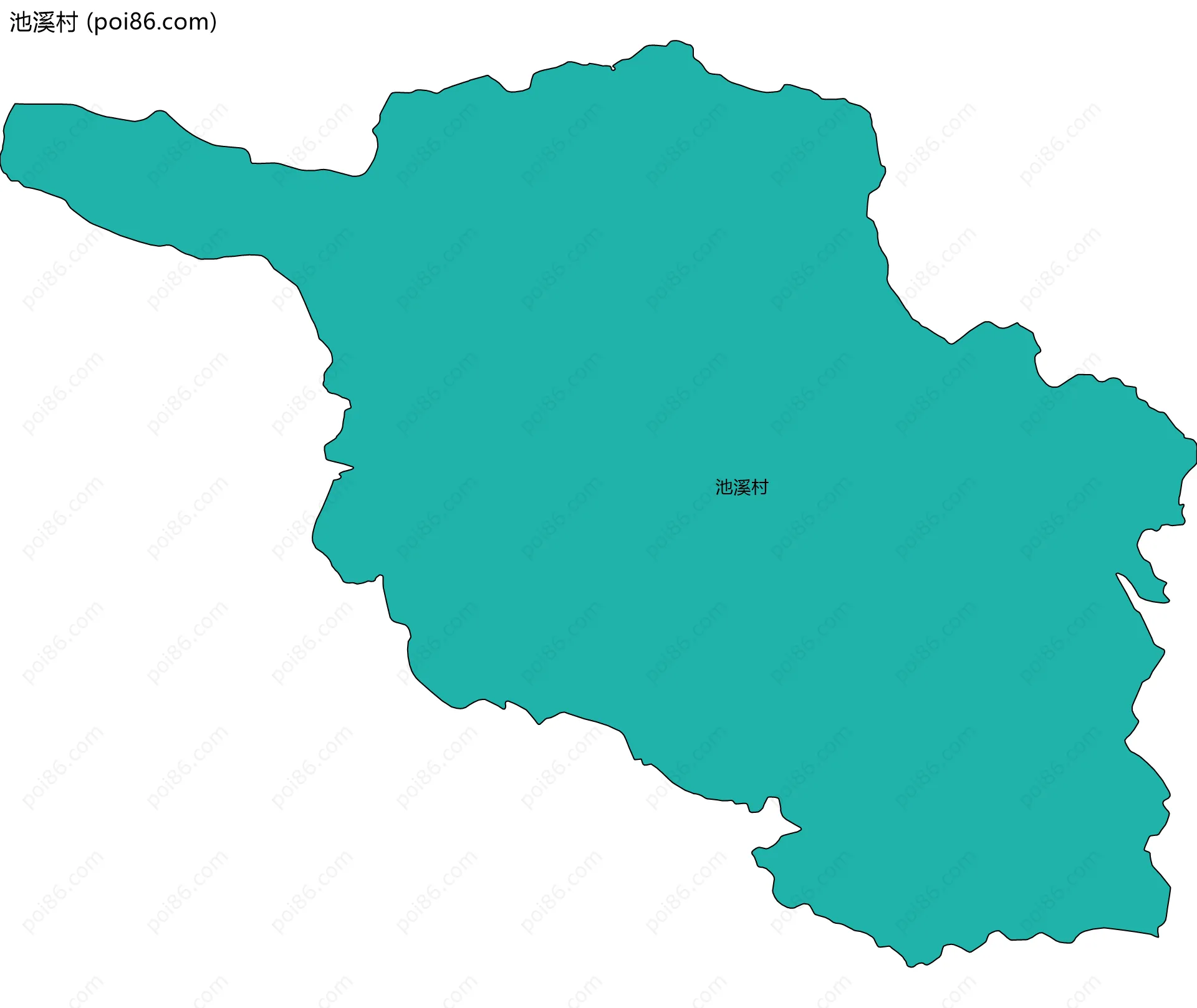 池溪村边界地图