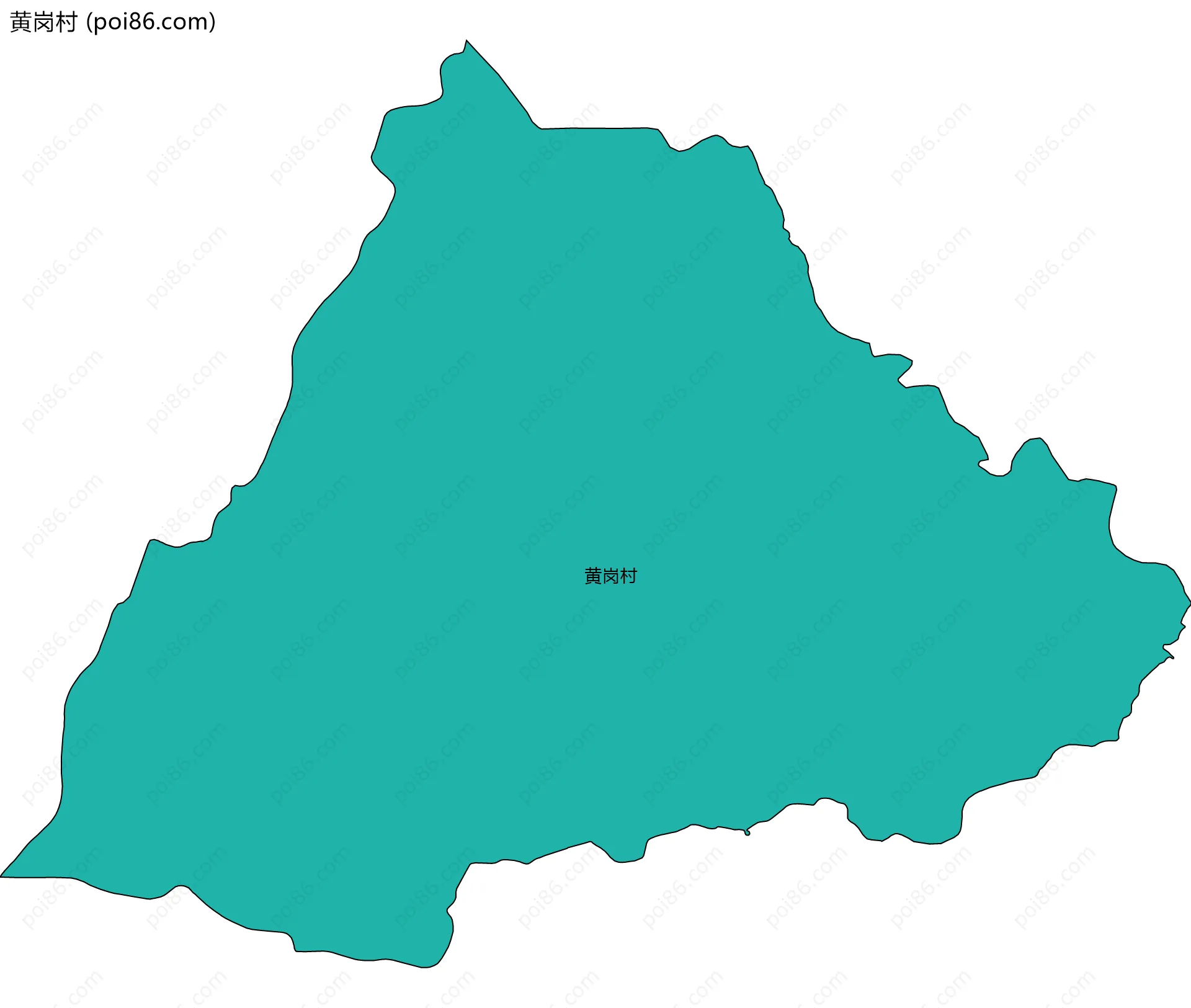 黄岗村边界地图