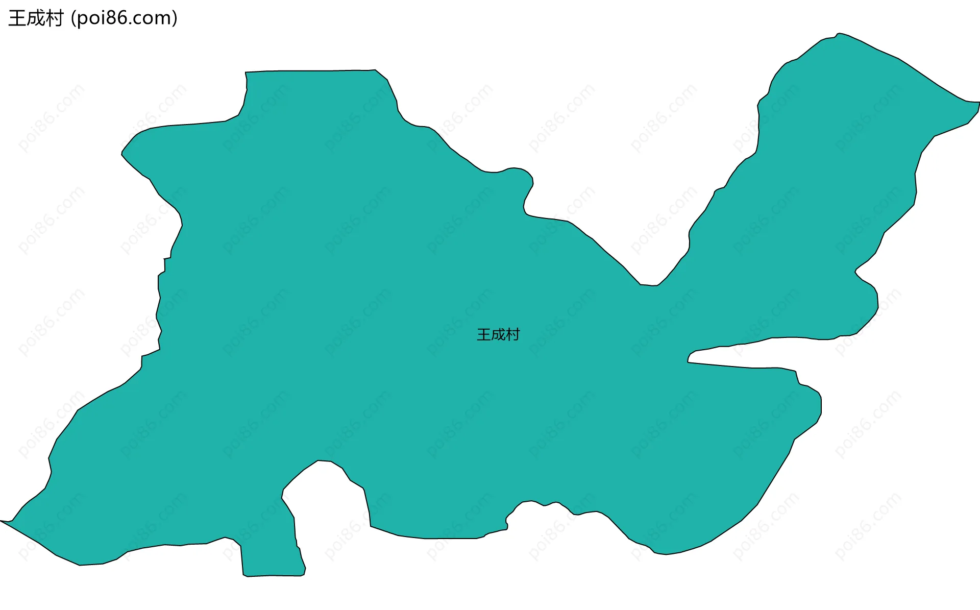 王成村边界地图