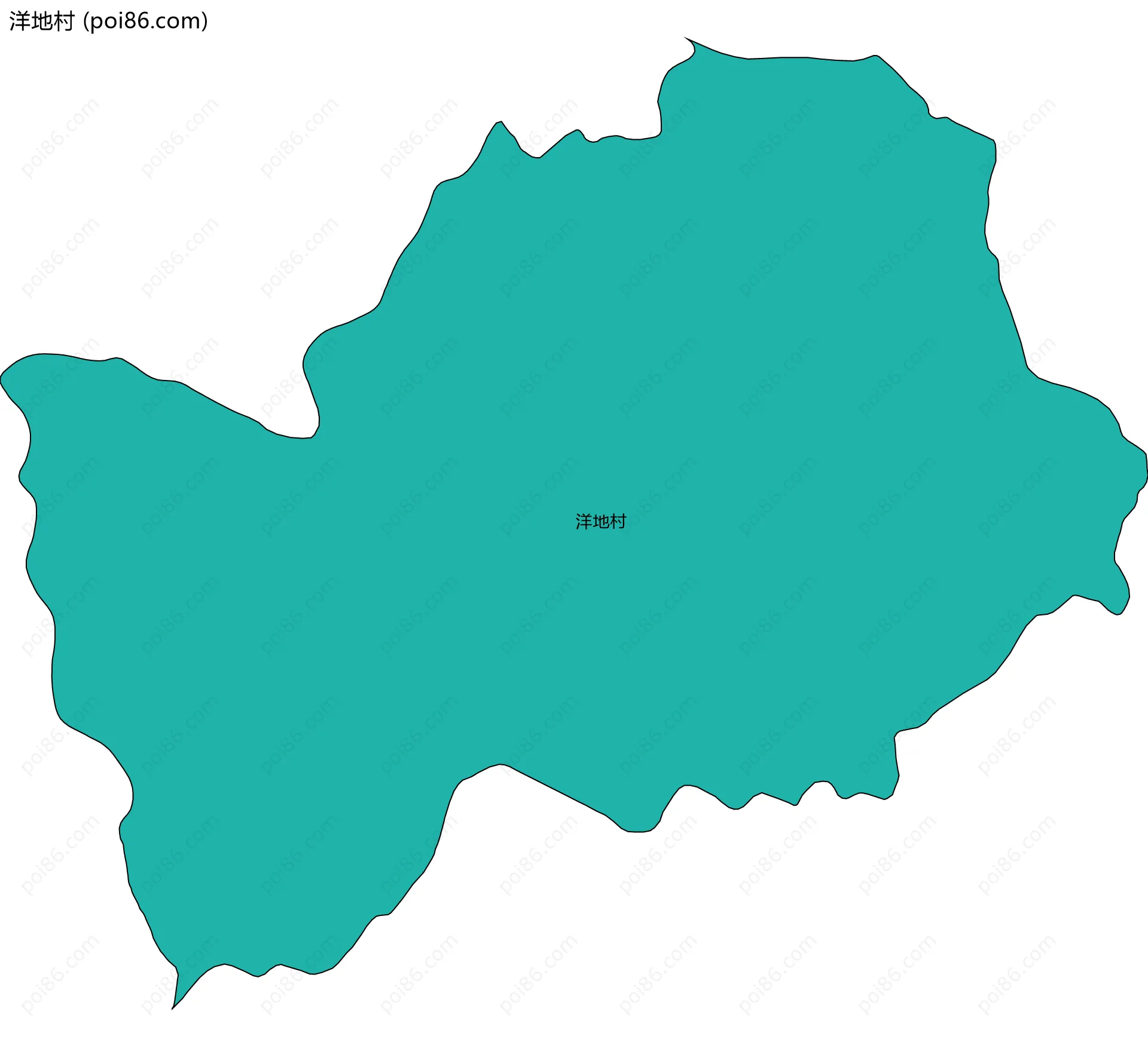 洋地村边界地图