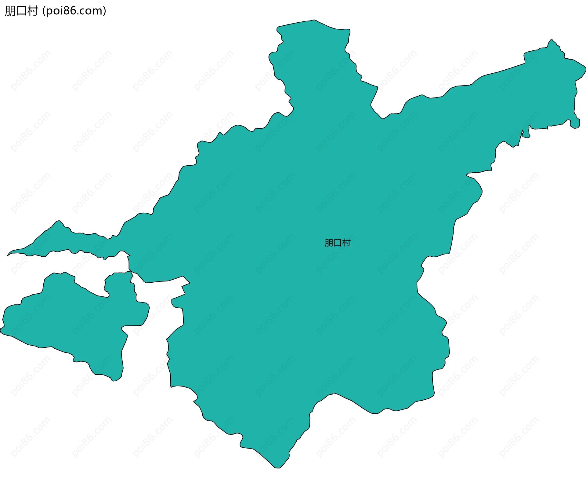 朋口村边界地图
