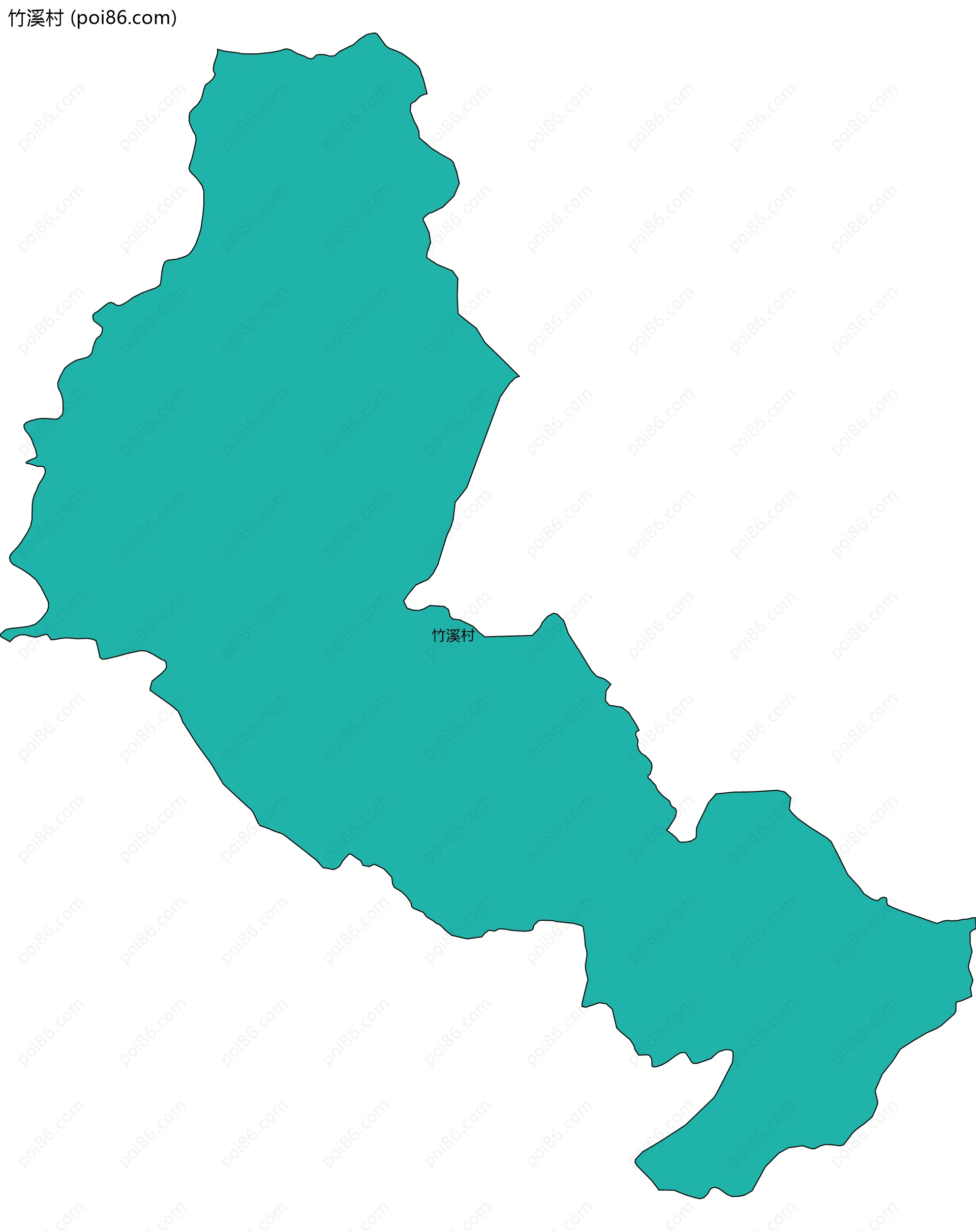 竹溪村边界地图