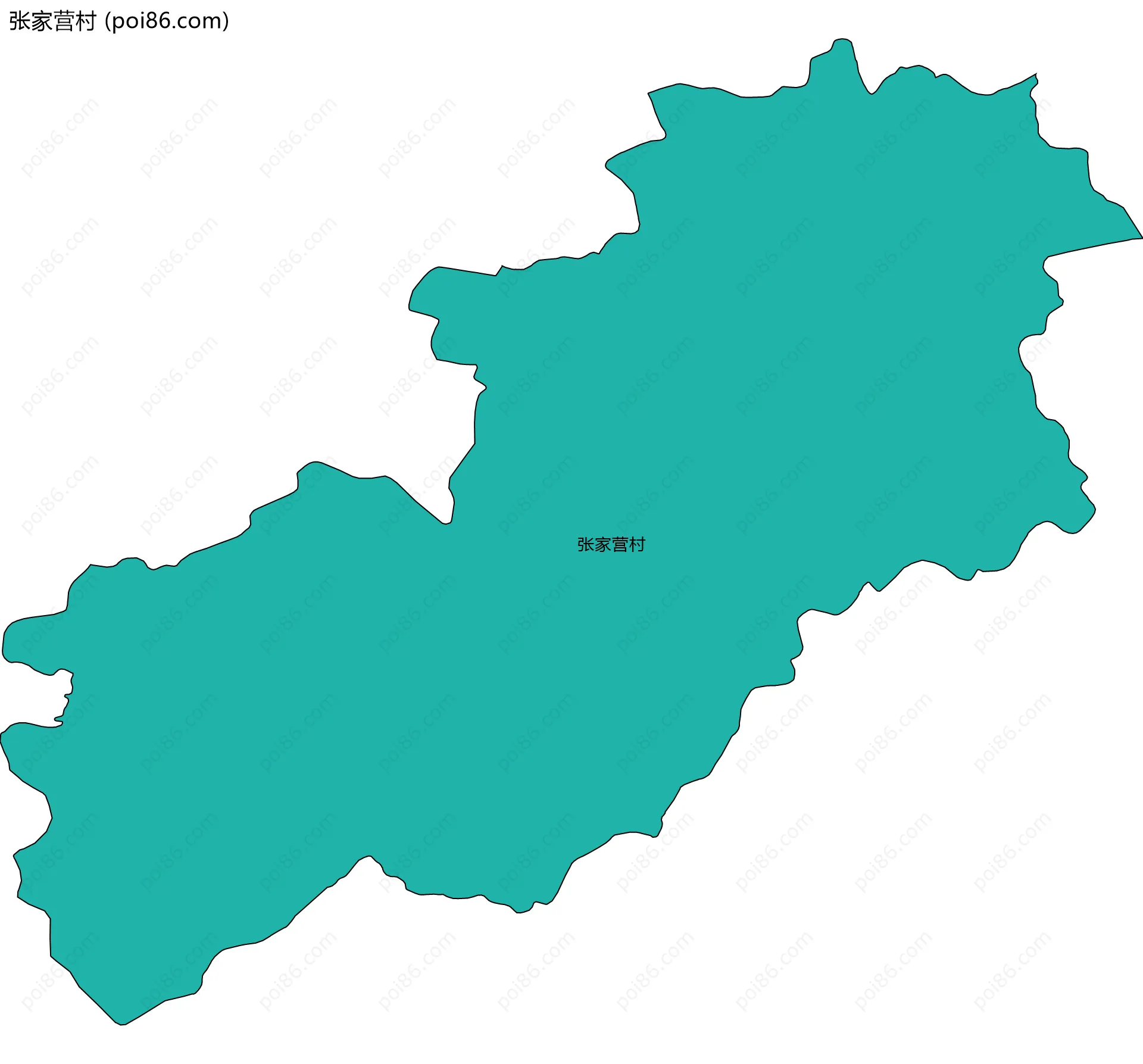 张家营村边界地图