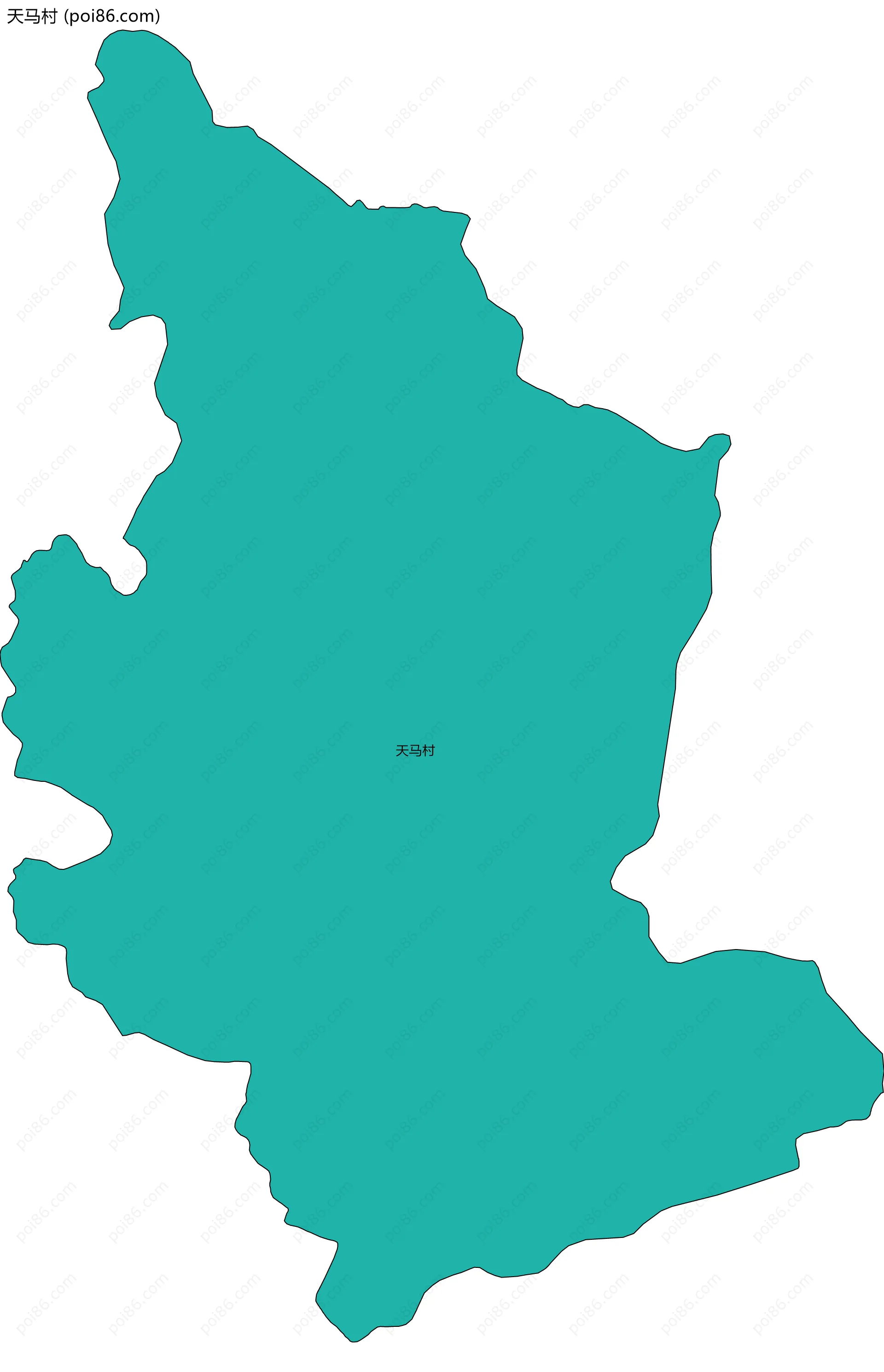 天马村边界地图