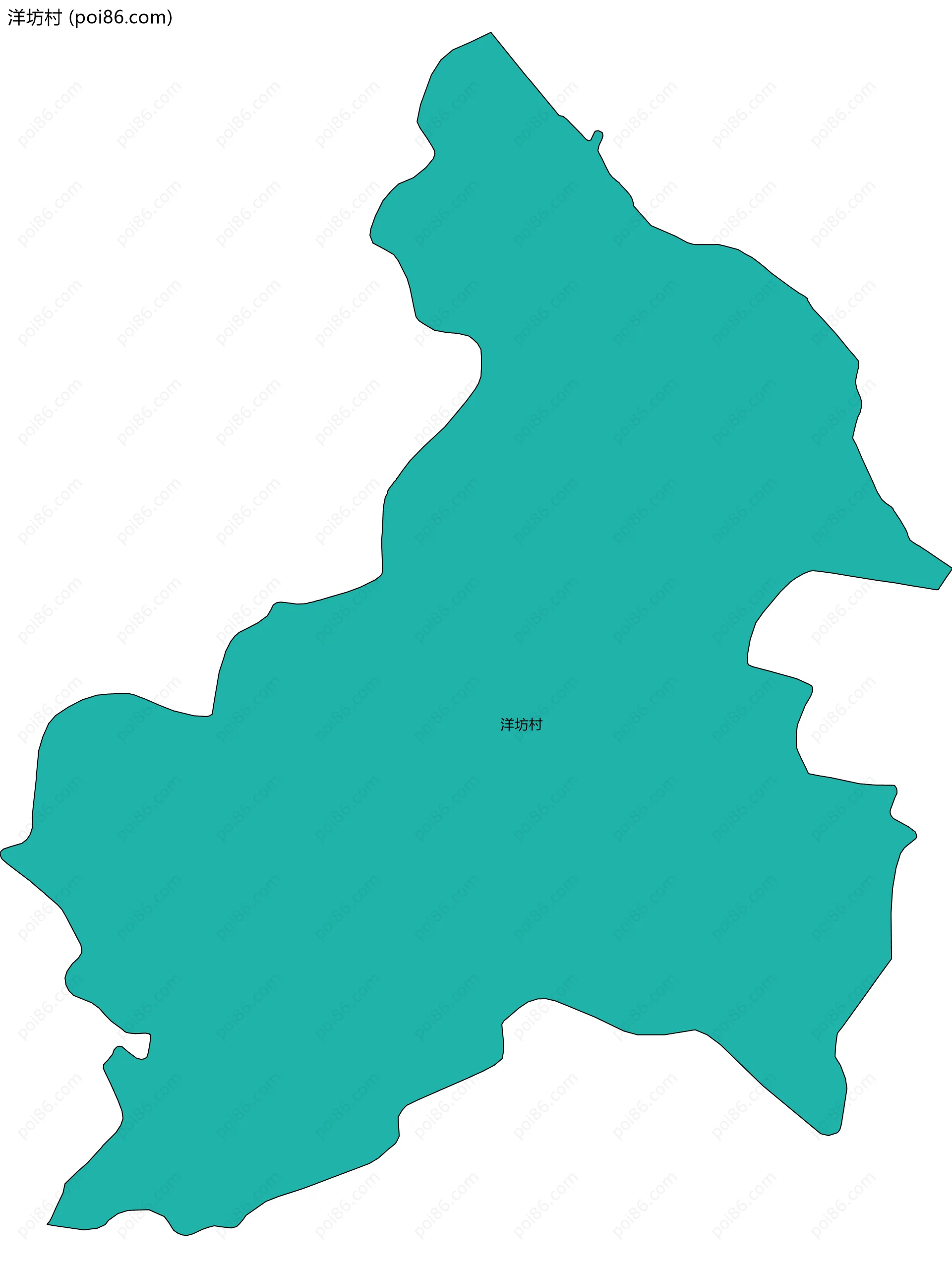 洋坊村边界地图