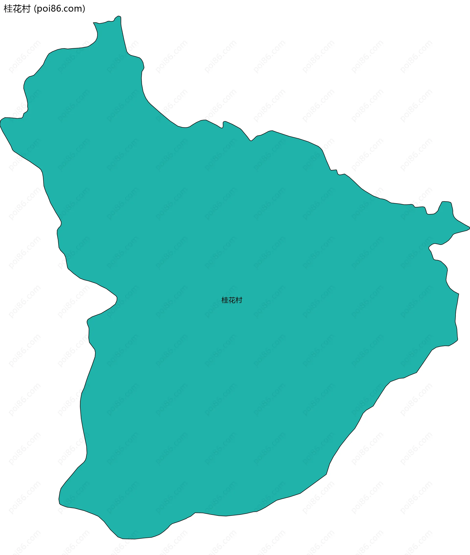 桂花村边界地图