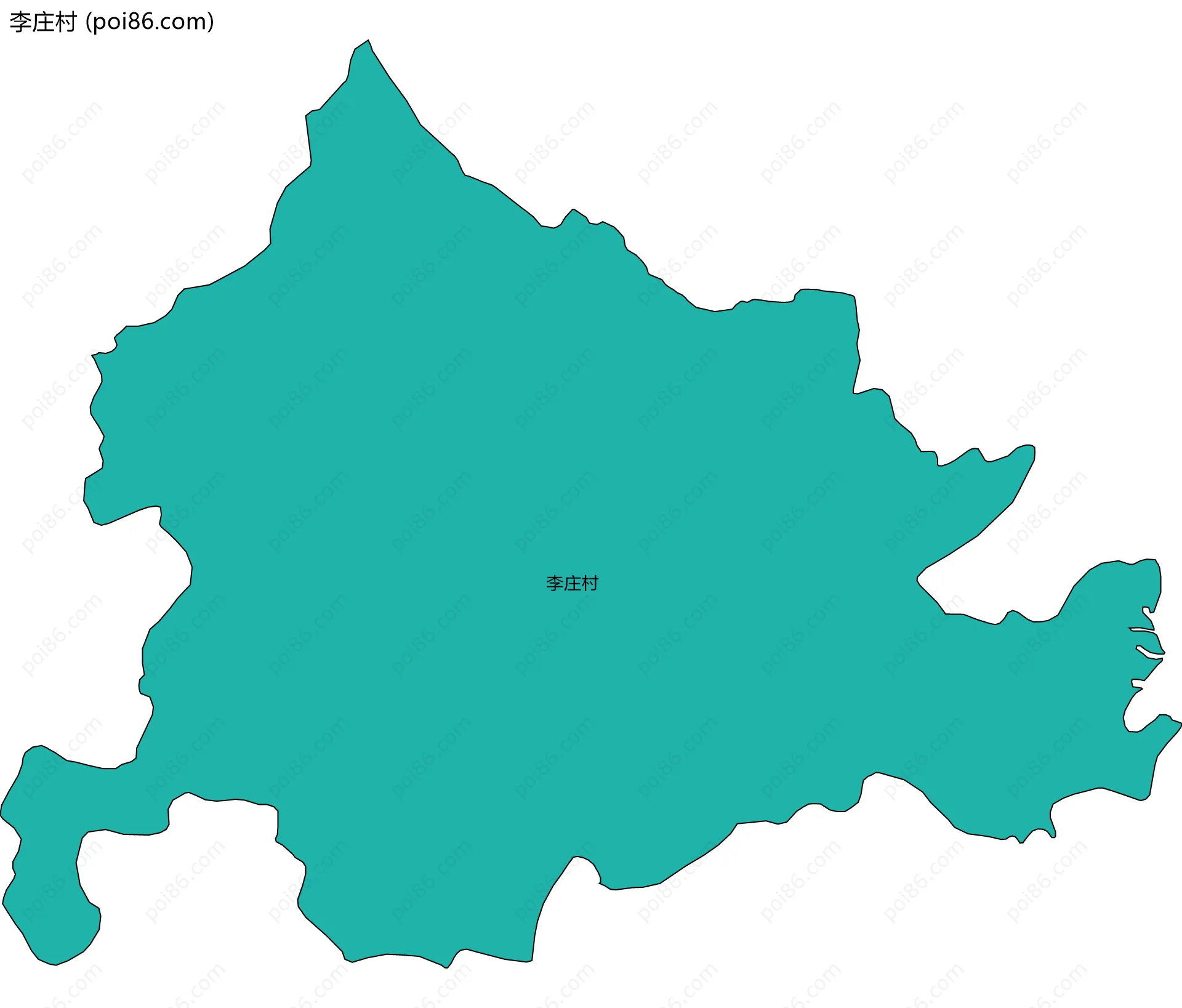 李庄村边界地图