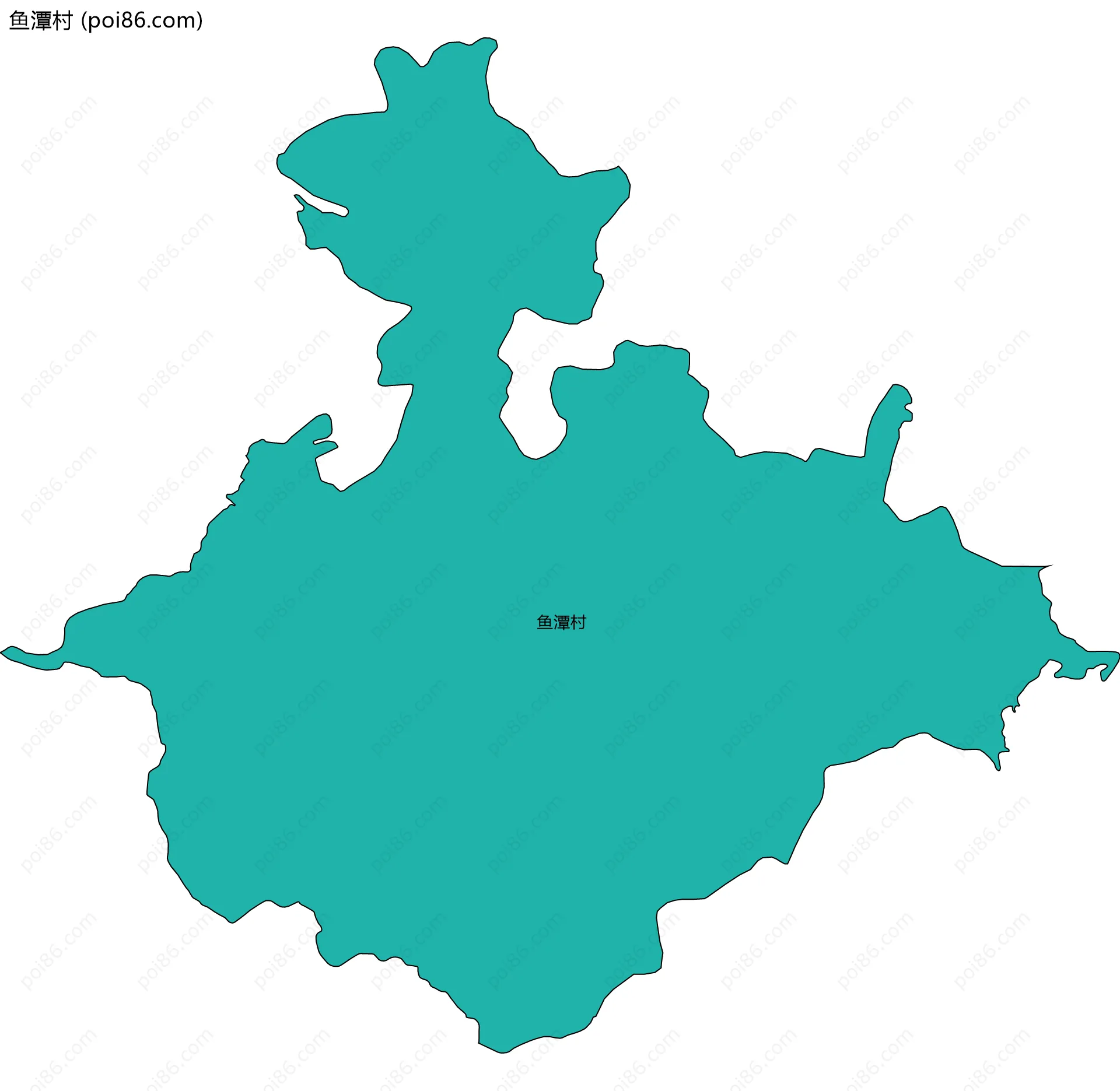 鱼潭村边界地图