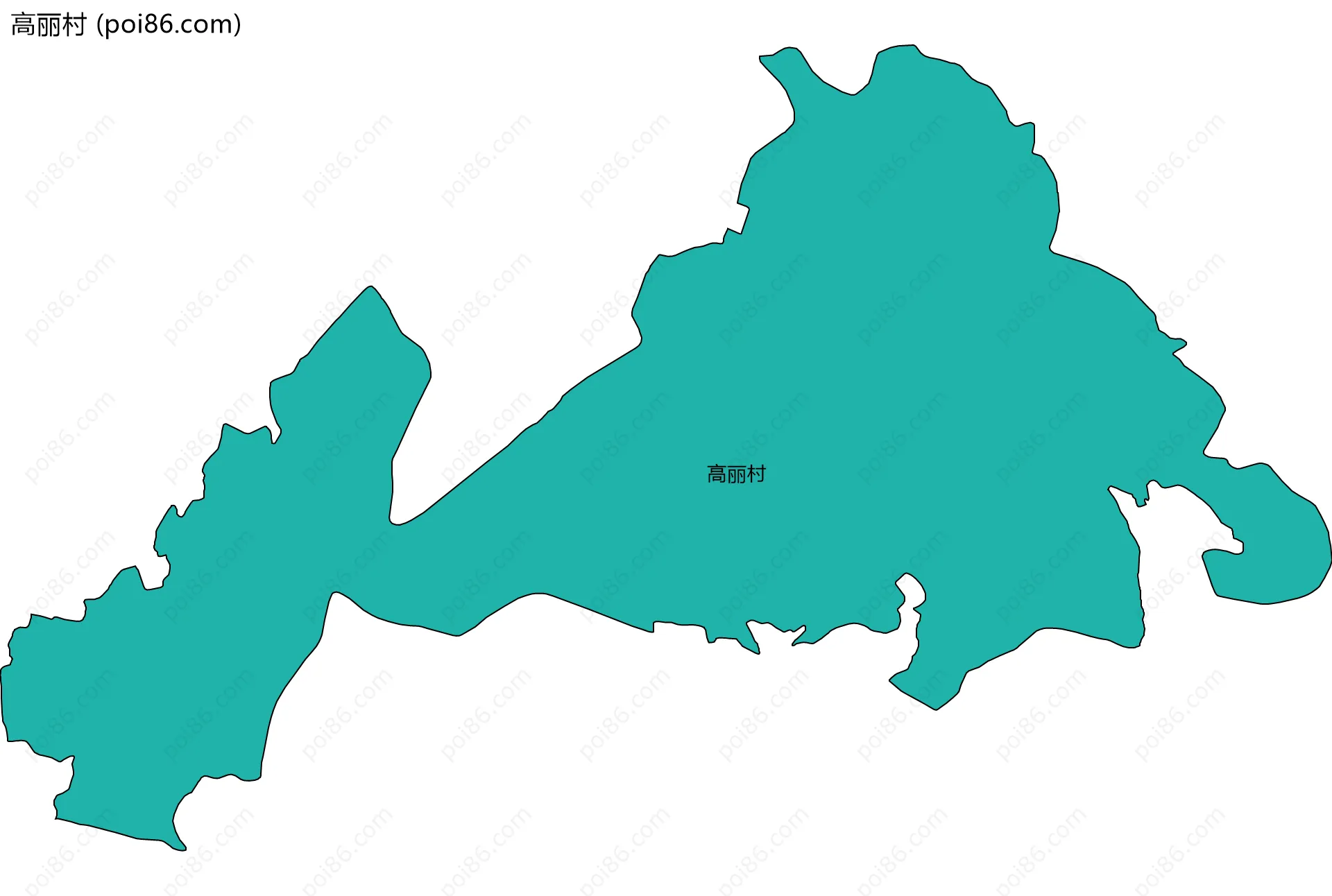 高丽村边界地图