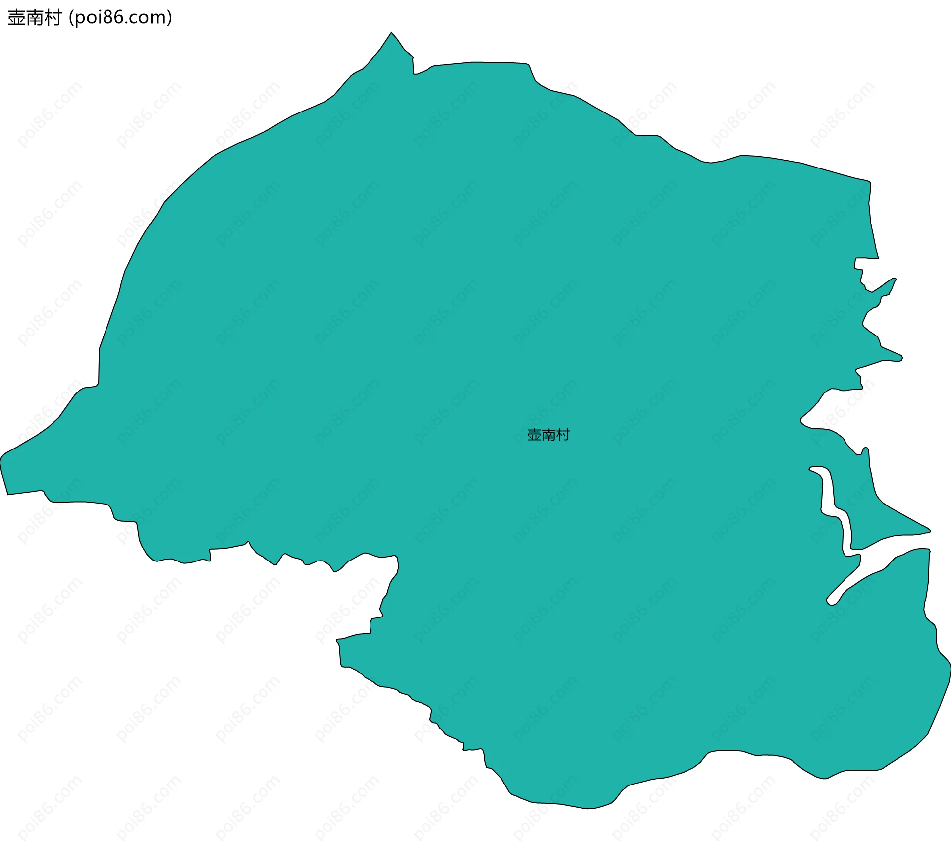 壶南村边界地图