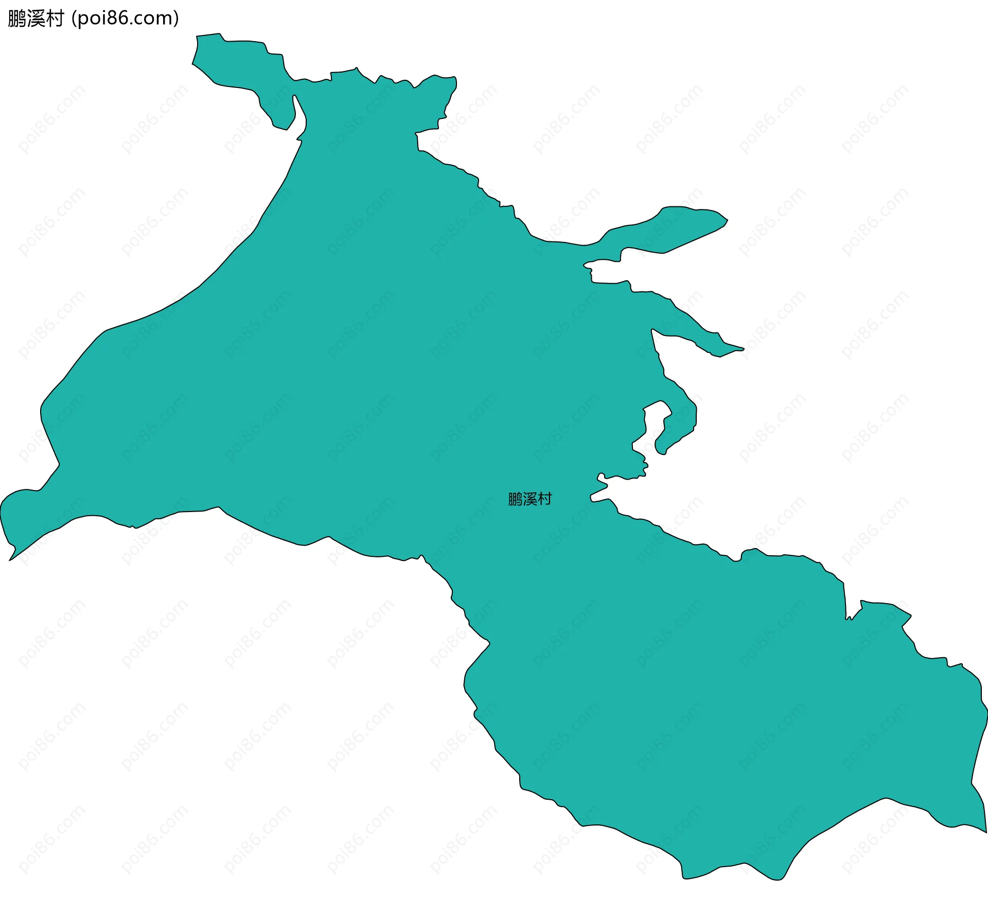 鹏溪村边界地图