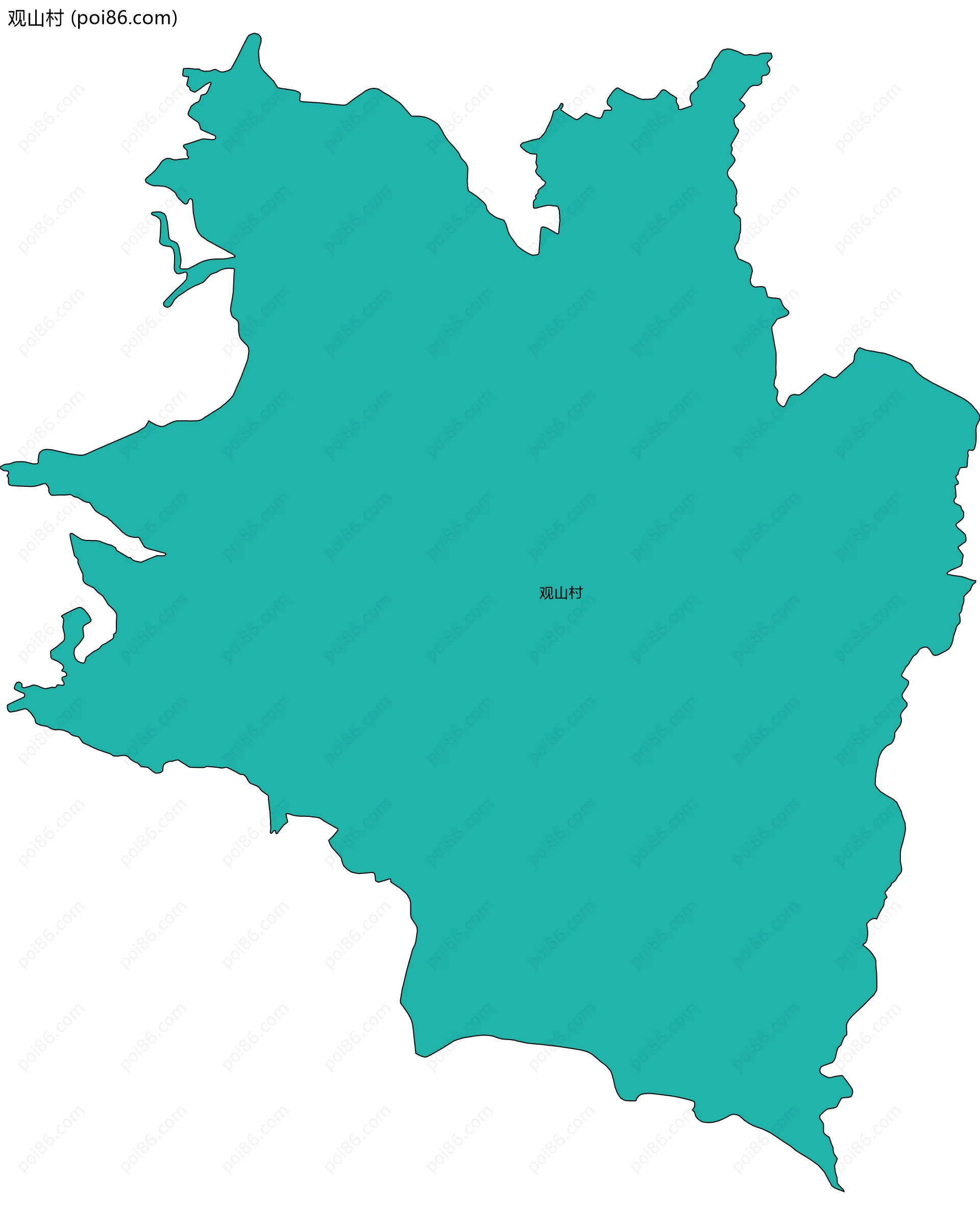 观山村边界地图