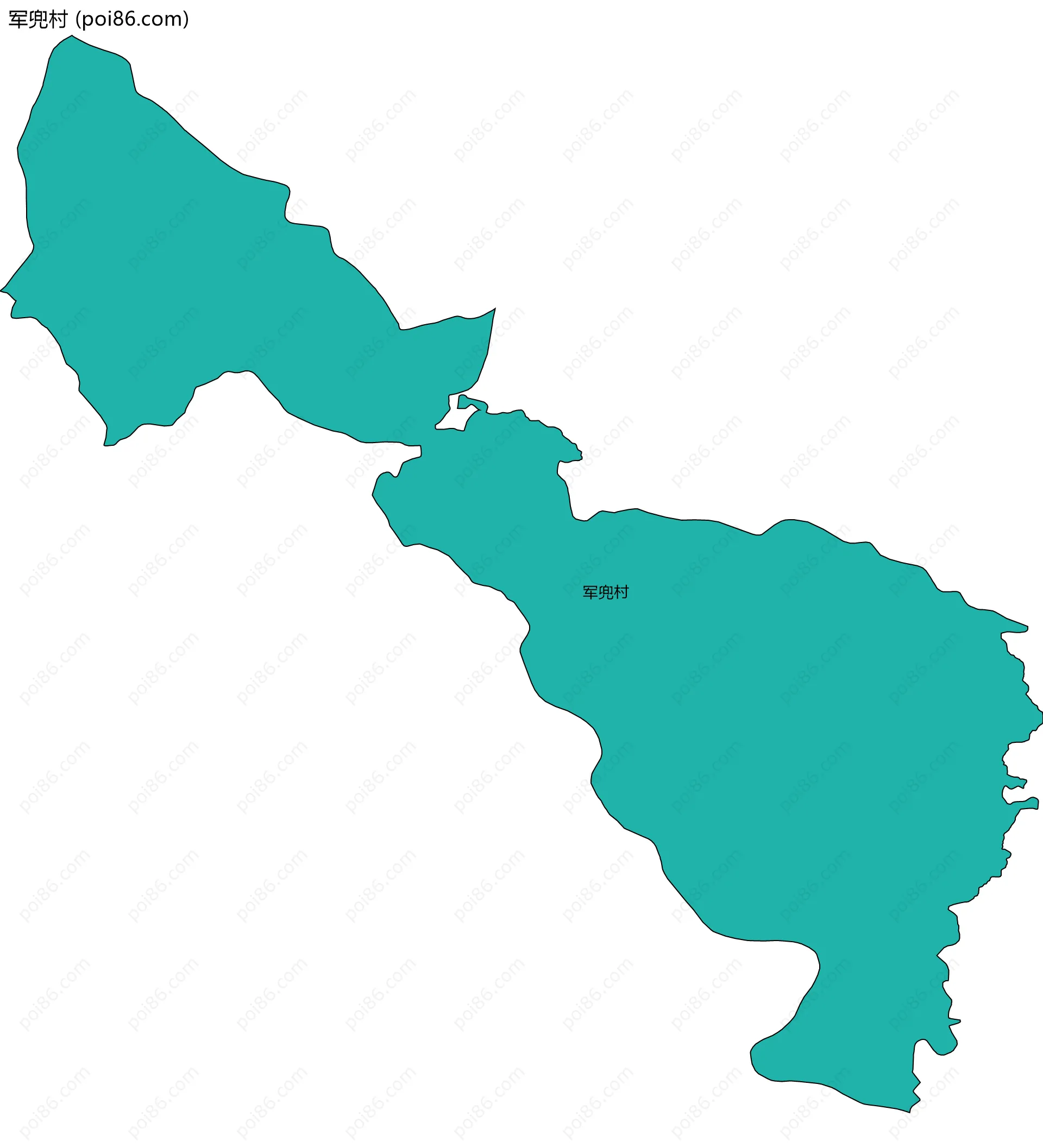军兜村边界地图
